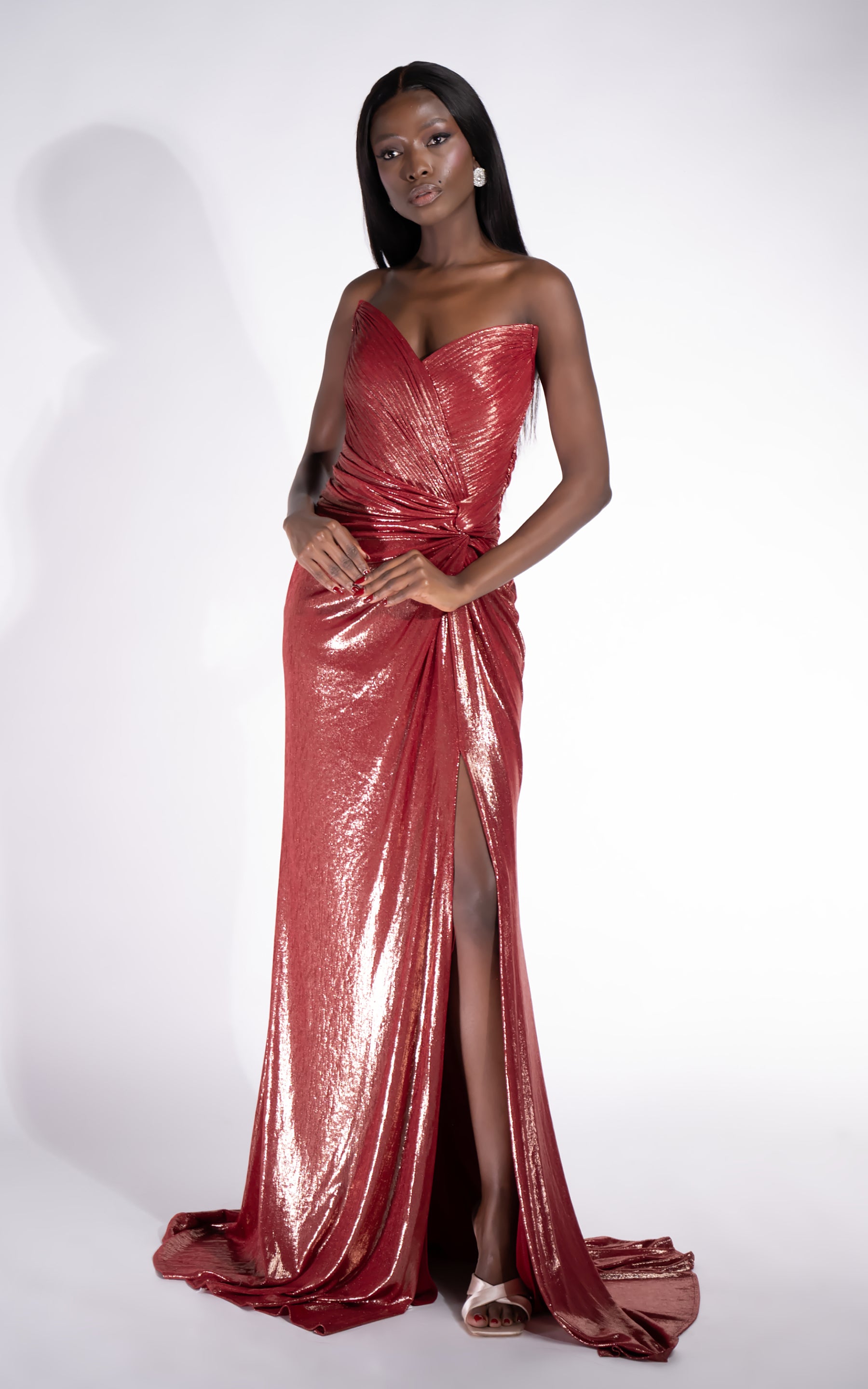 Rochie dama lunga rosie Rahela Bogas