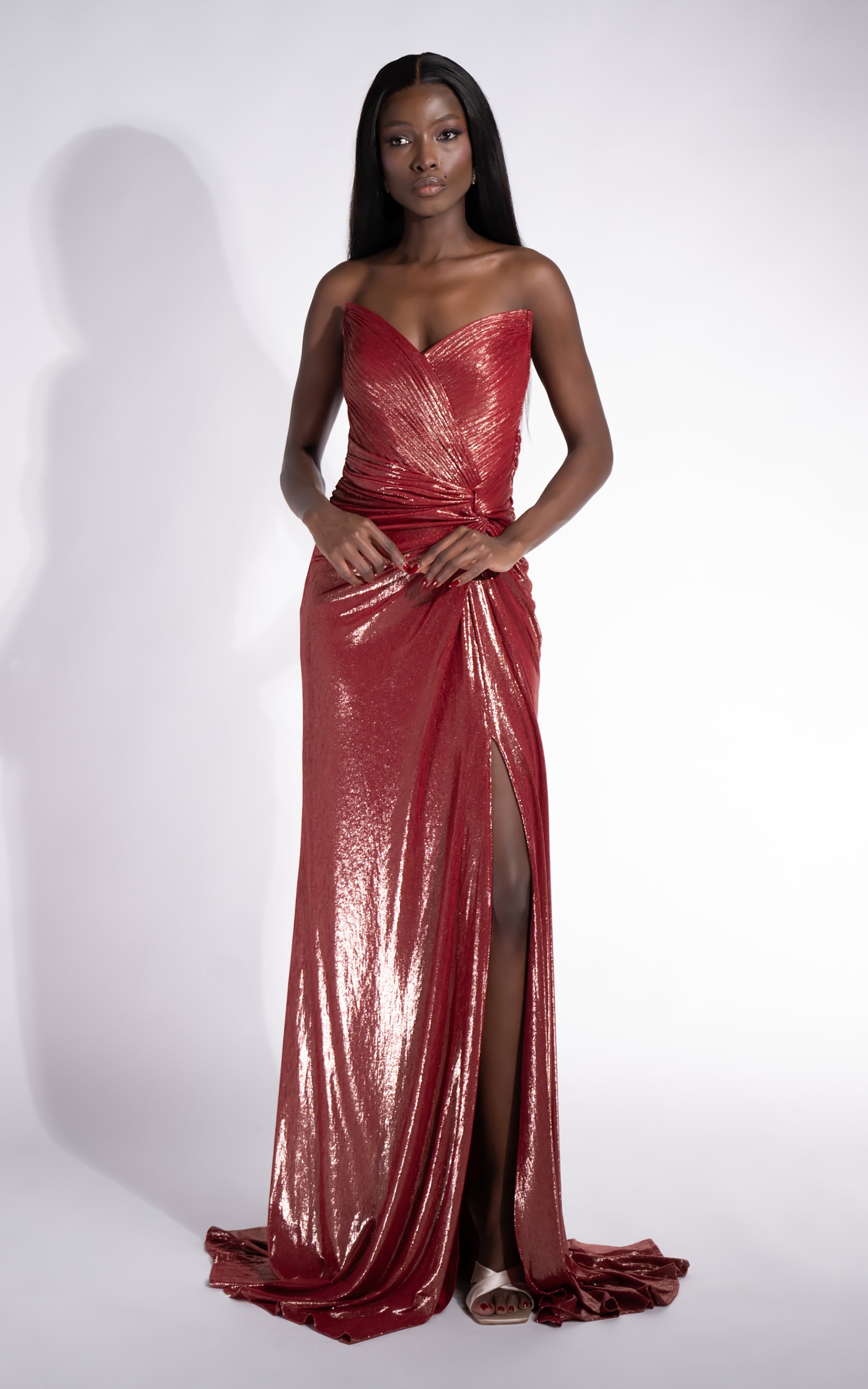 Rochie dama lunga rosie Rahela Bogas