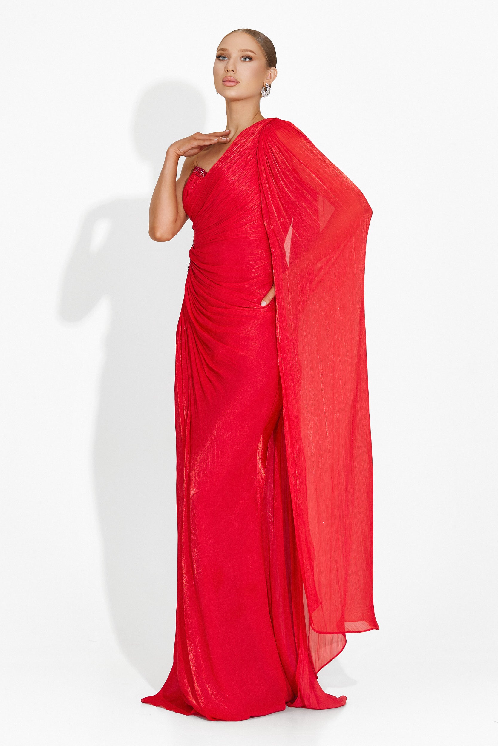Rochie dama lunga rosie Rosamona Bogas