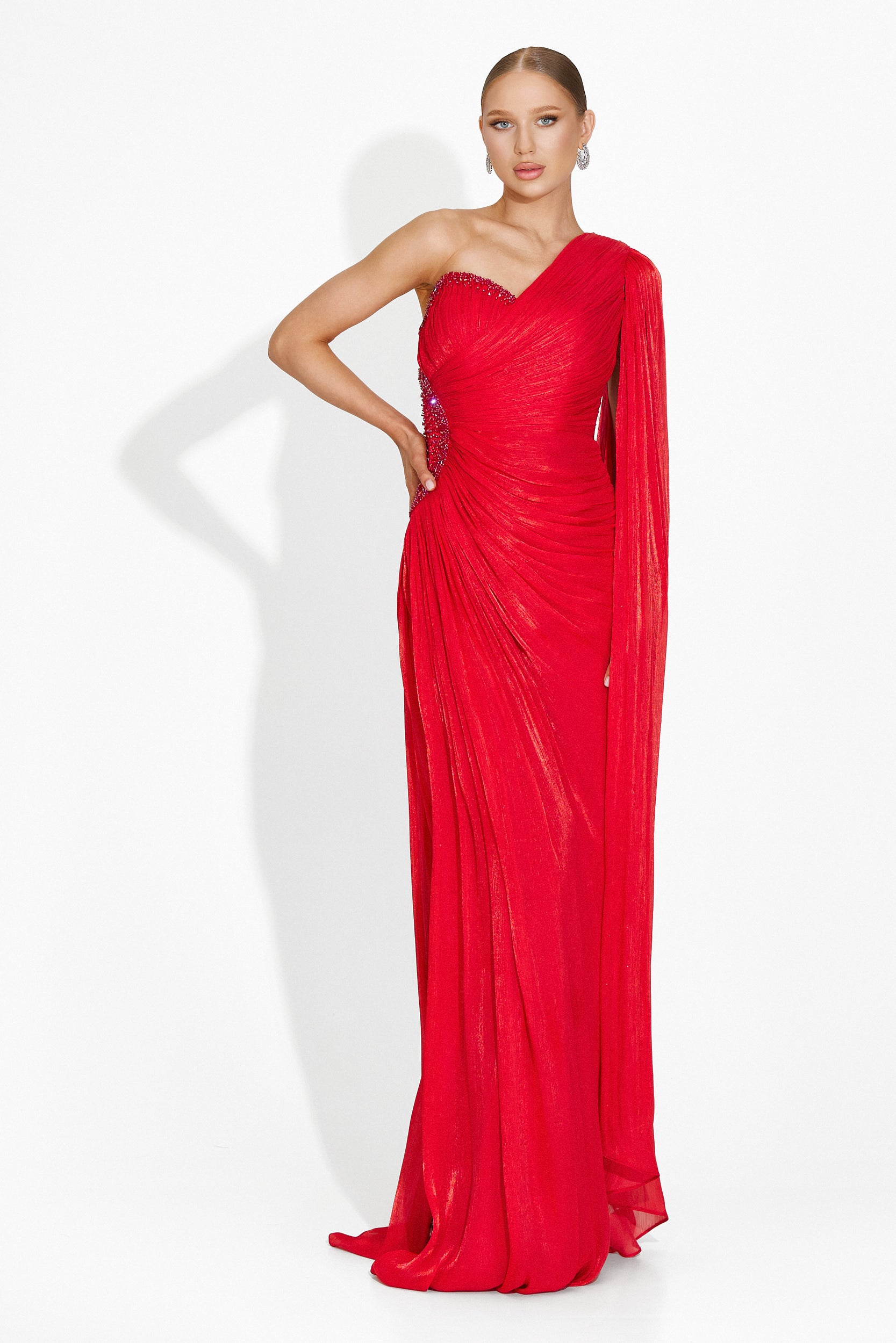 Rochie dama lunga rosie Rosamona Bogas