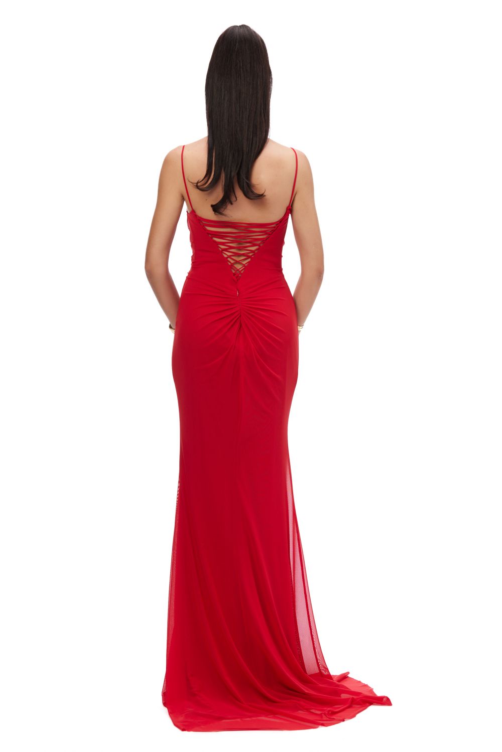 Rochie dama lunga rosie Tisina Bogas