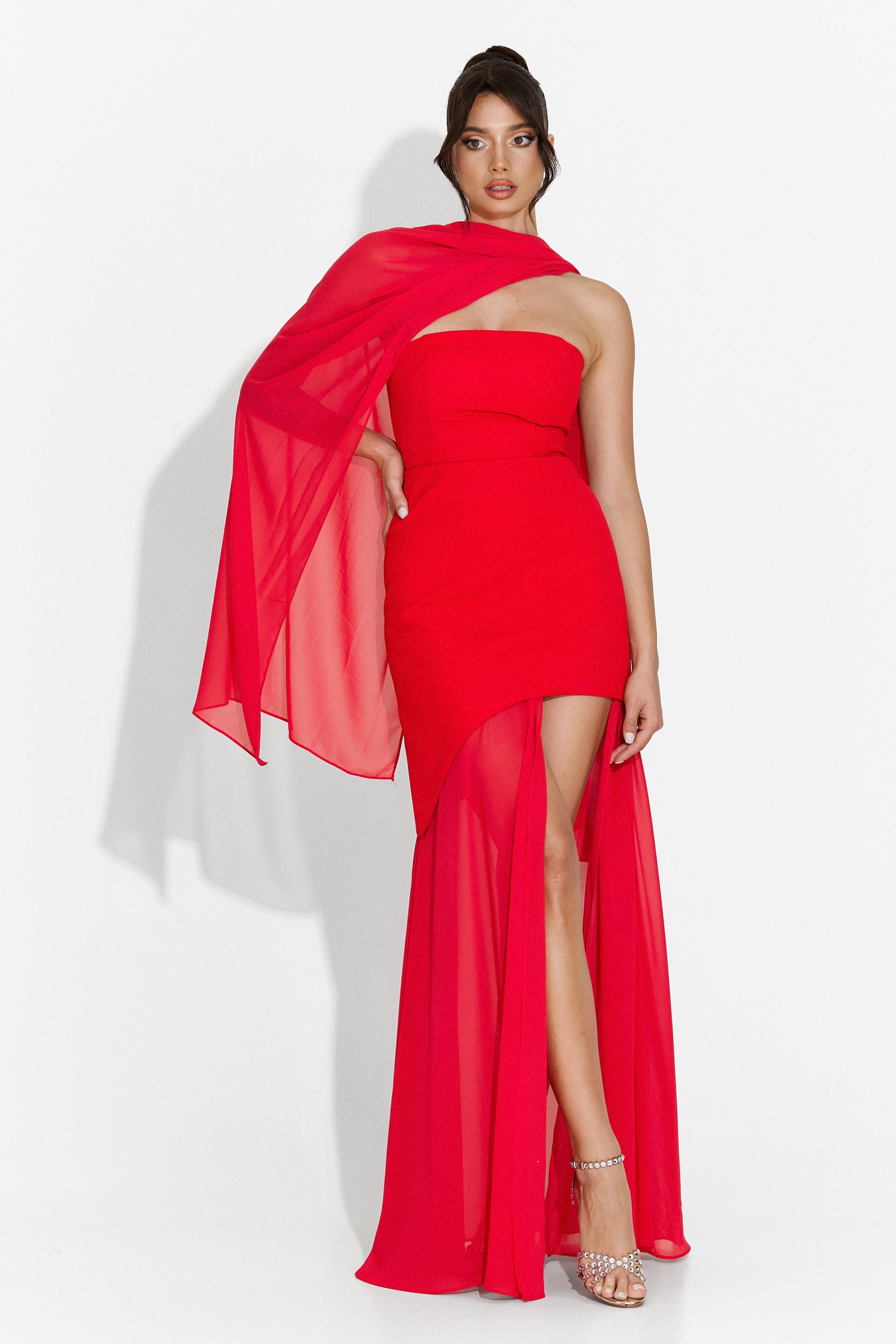 Rochie dama lunga rosie Vanasia Bogas