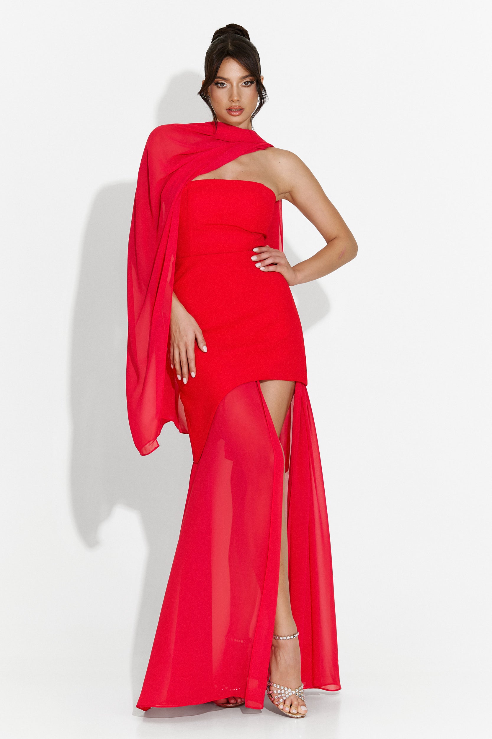 Rochie dama lunga rosie Vanasia Bogas