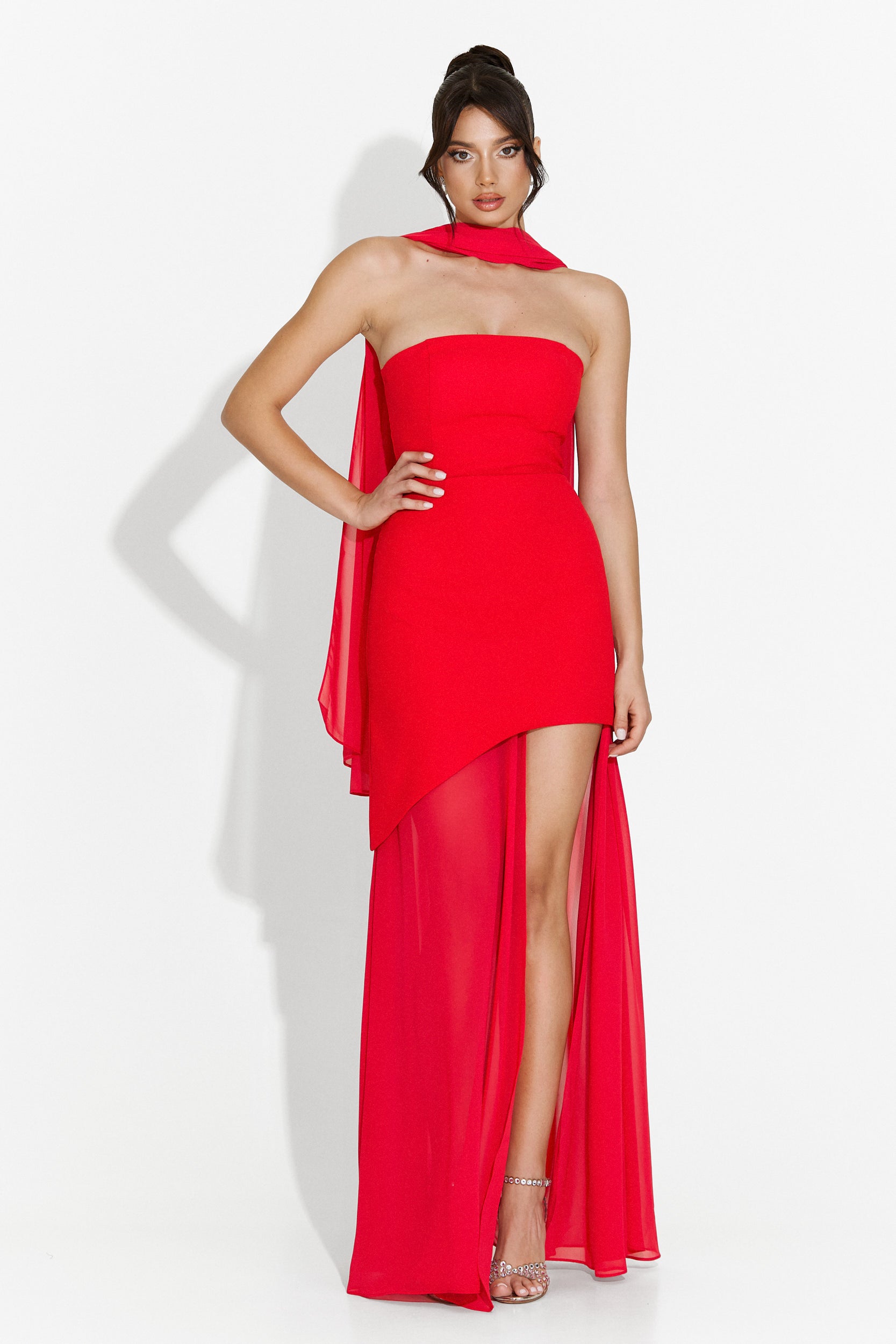 Rochie dama lunga rosie Vanasia Bogas