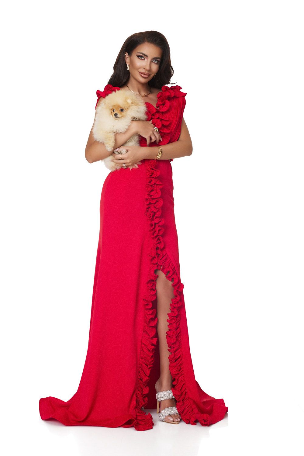 Ladies long dress in red Zapissa Bogas