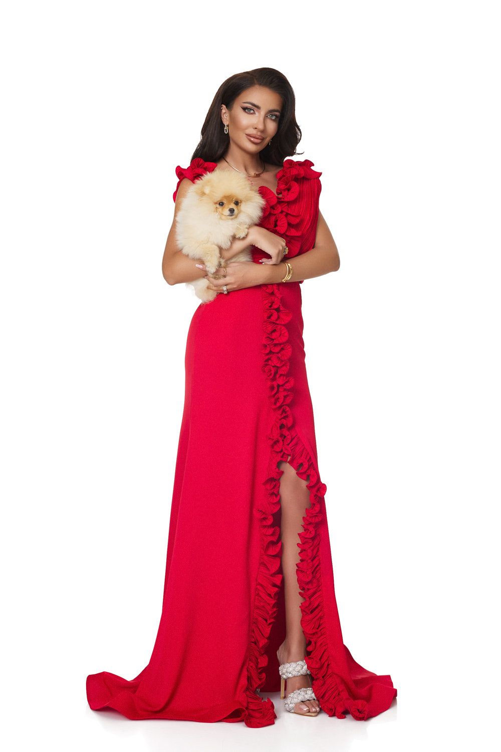 Ladies long dress in red Zapissa Bogas