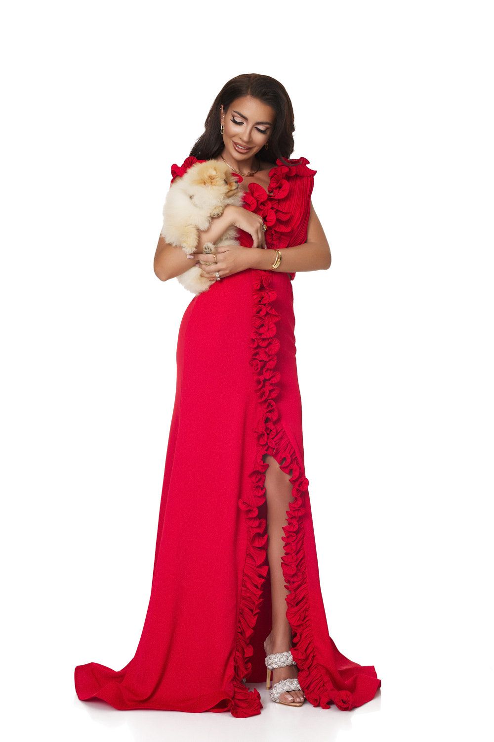 Ladies long dress in red Zapissa Bogas