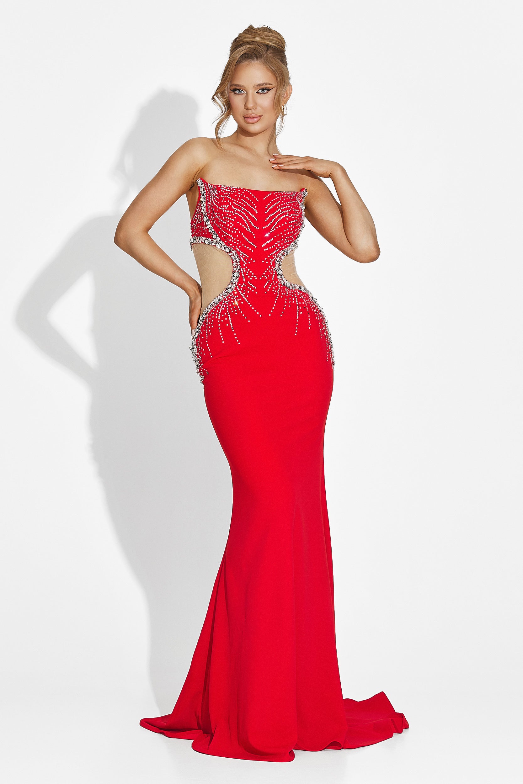 Zovina Bogas Long Red Dress for Women
