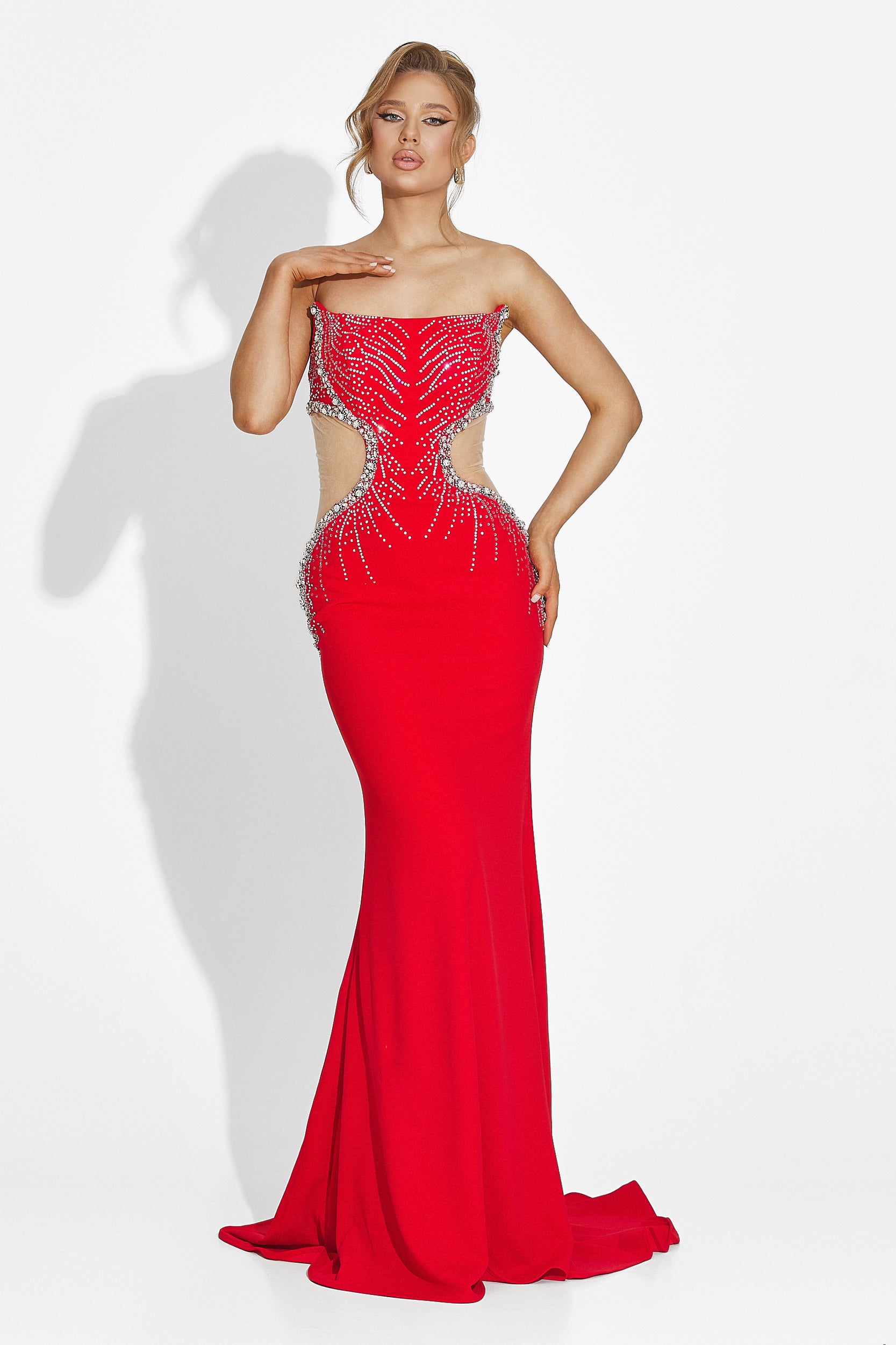 Zovina Bogas Long Red Dress for Women
