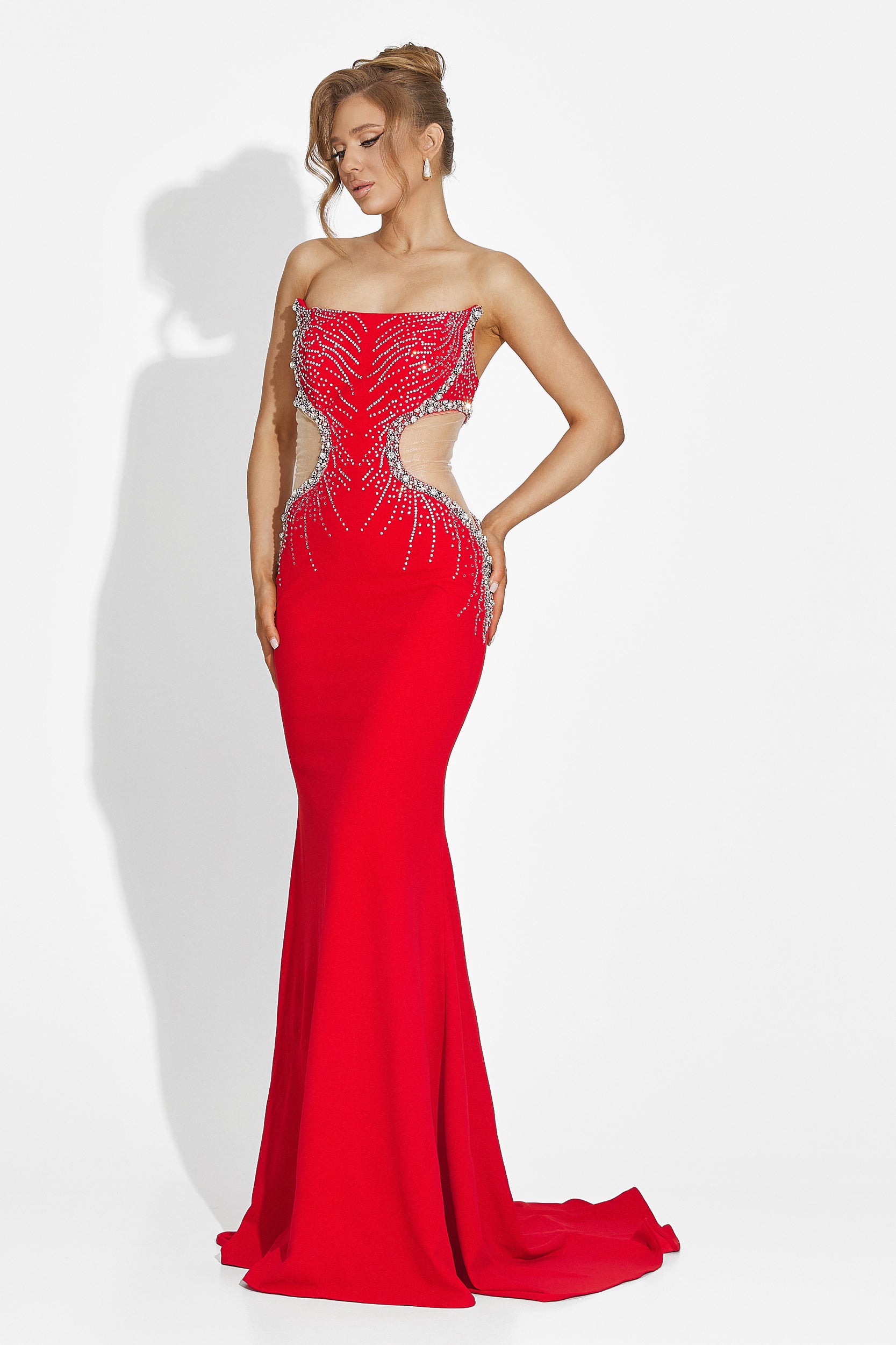 Zovina Bogas Long Red Dress for Women