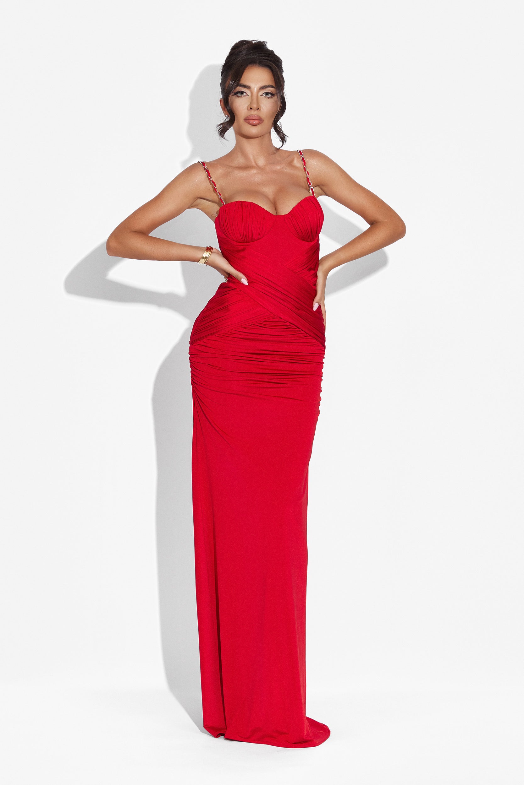 Rochie dama lunga rosie Anika Bogas