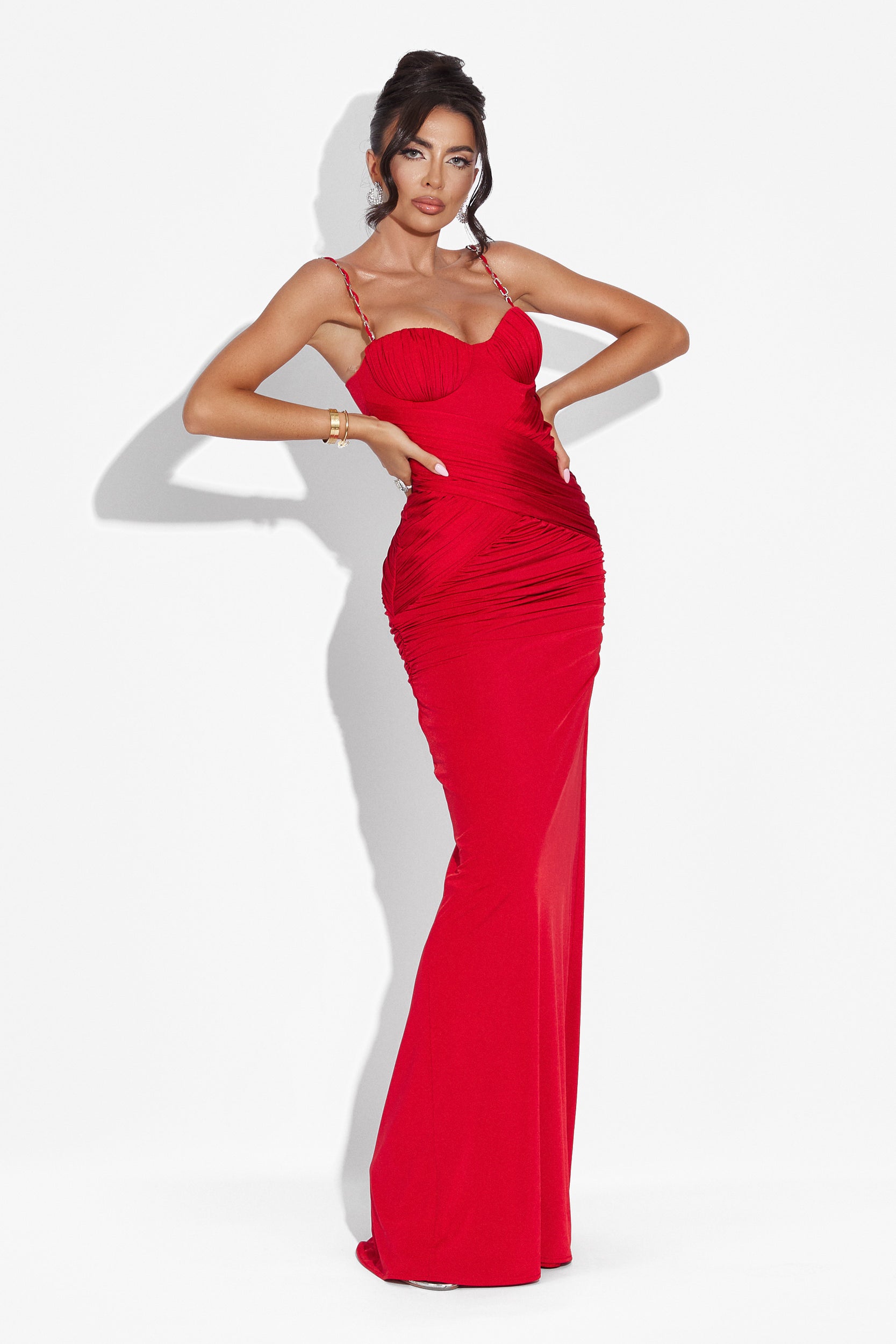 Rochie dama lunga rosie Anika Bogas