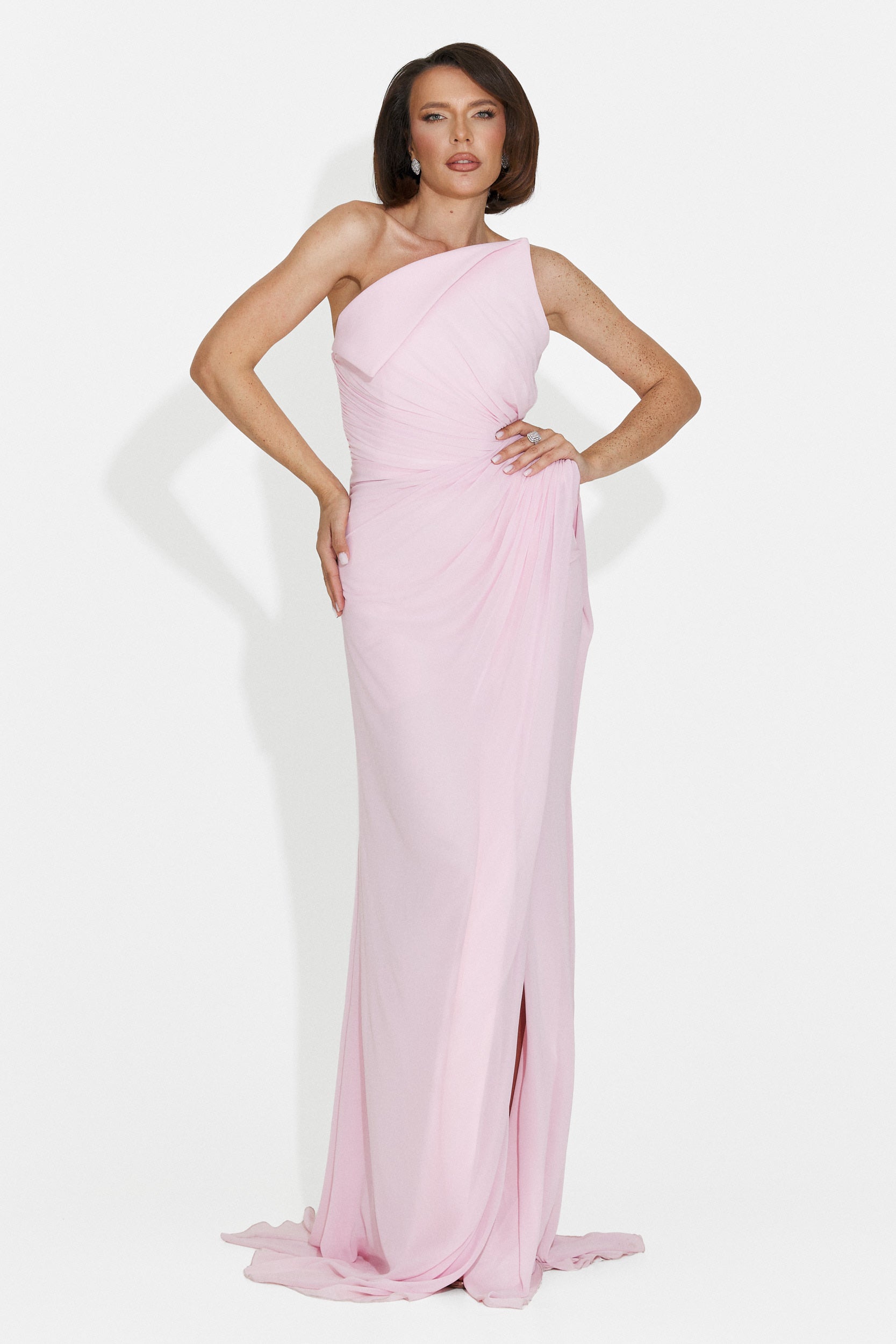 Rochie dama lunga roz Felina Bogas