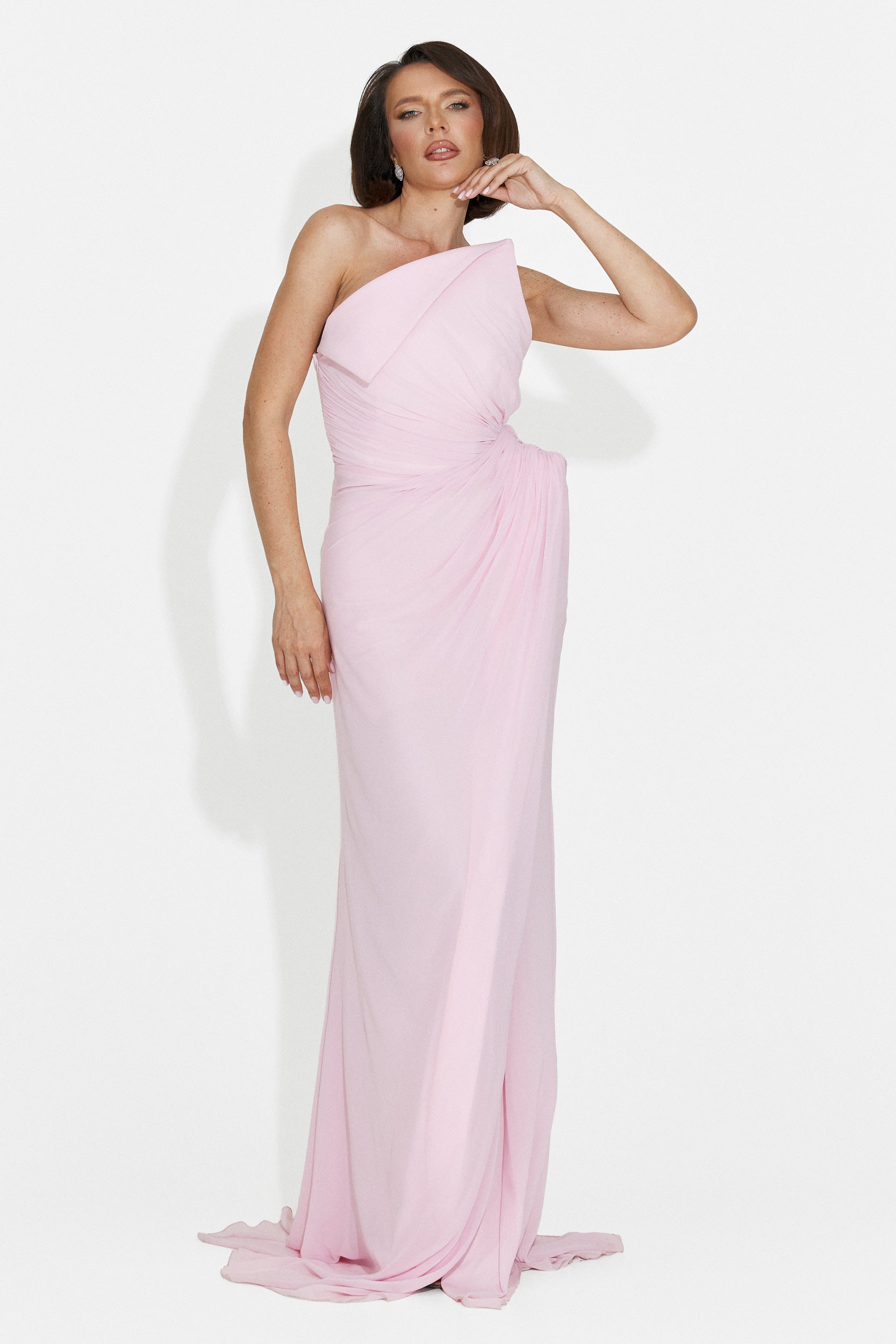 Rochie dama lunga roz Felina Bogas