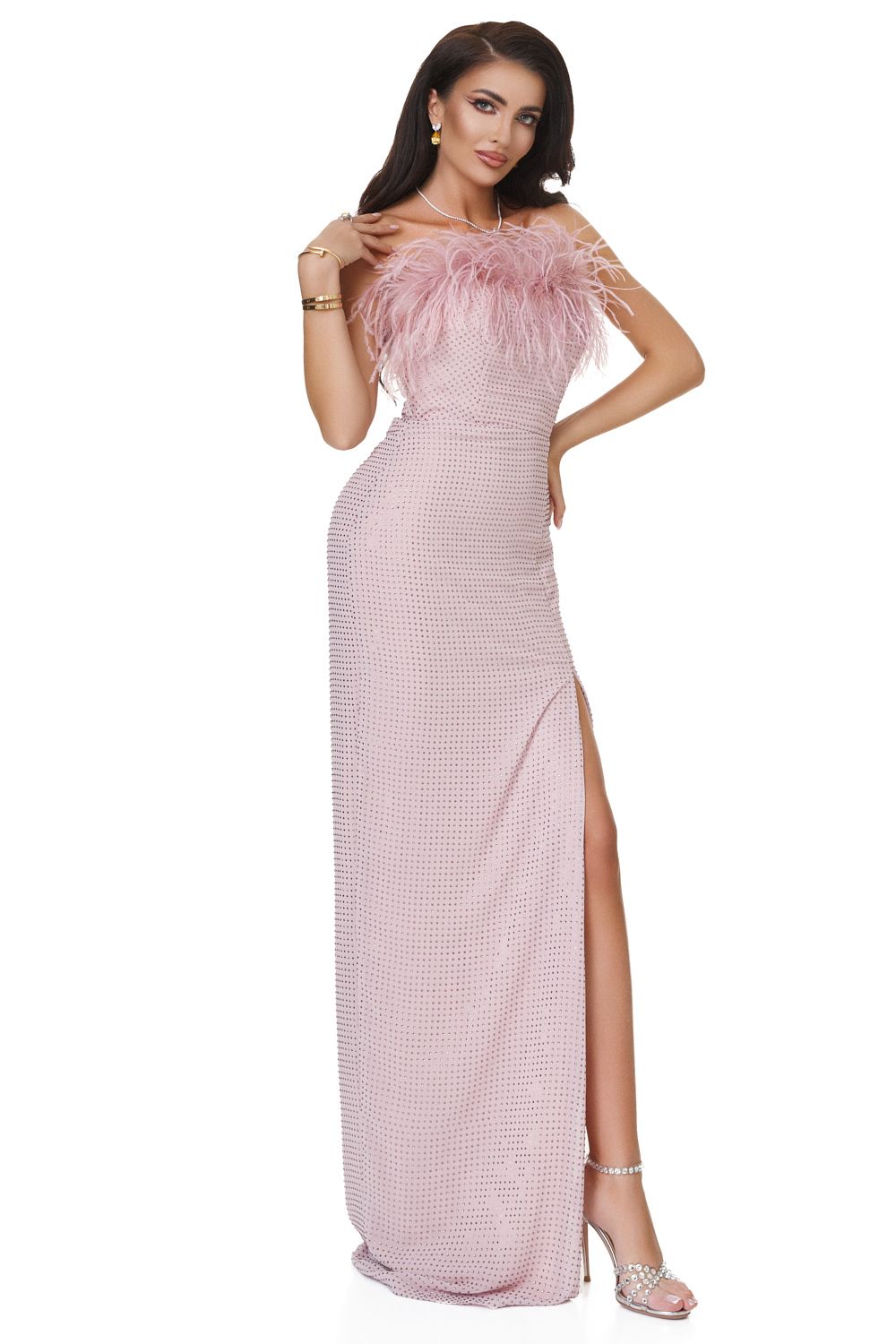 Ladies long dress pink Grysani Bogas