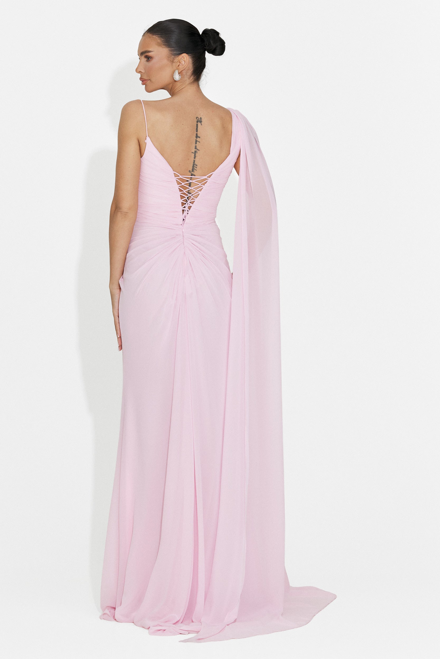 Rochie dama lunga roz Lino Bogas