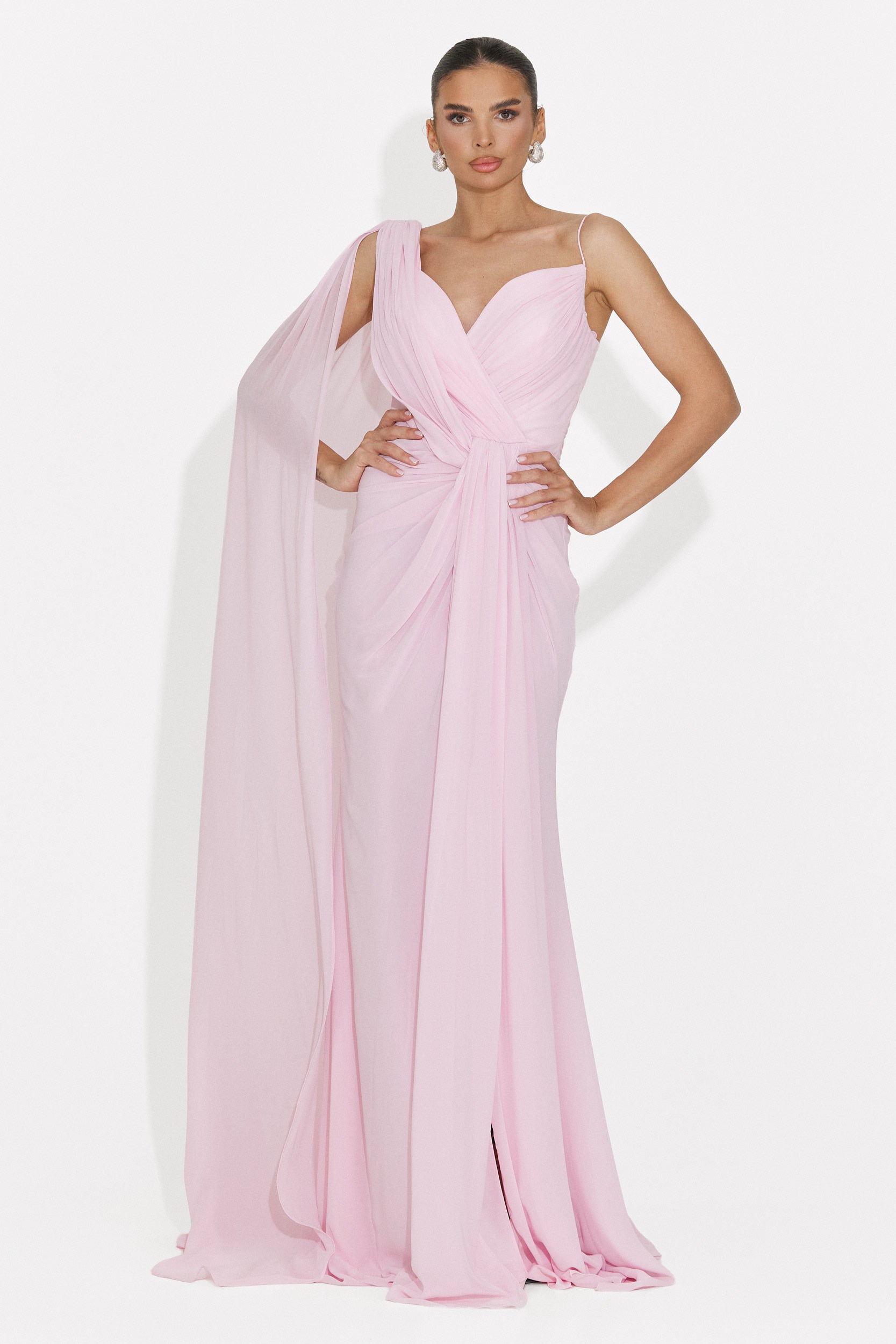 Rochie dama lunga roz Lino Bogas