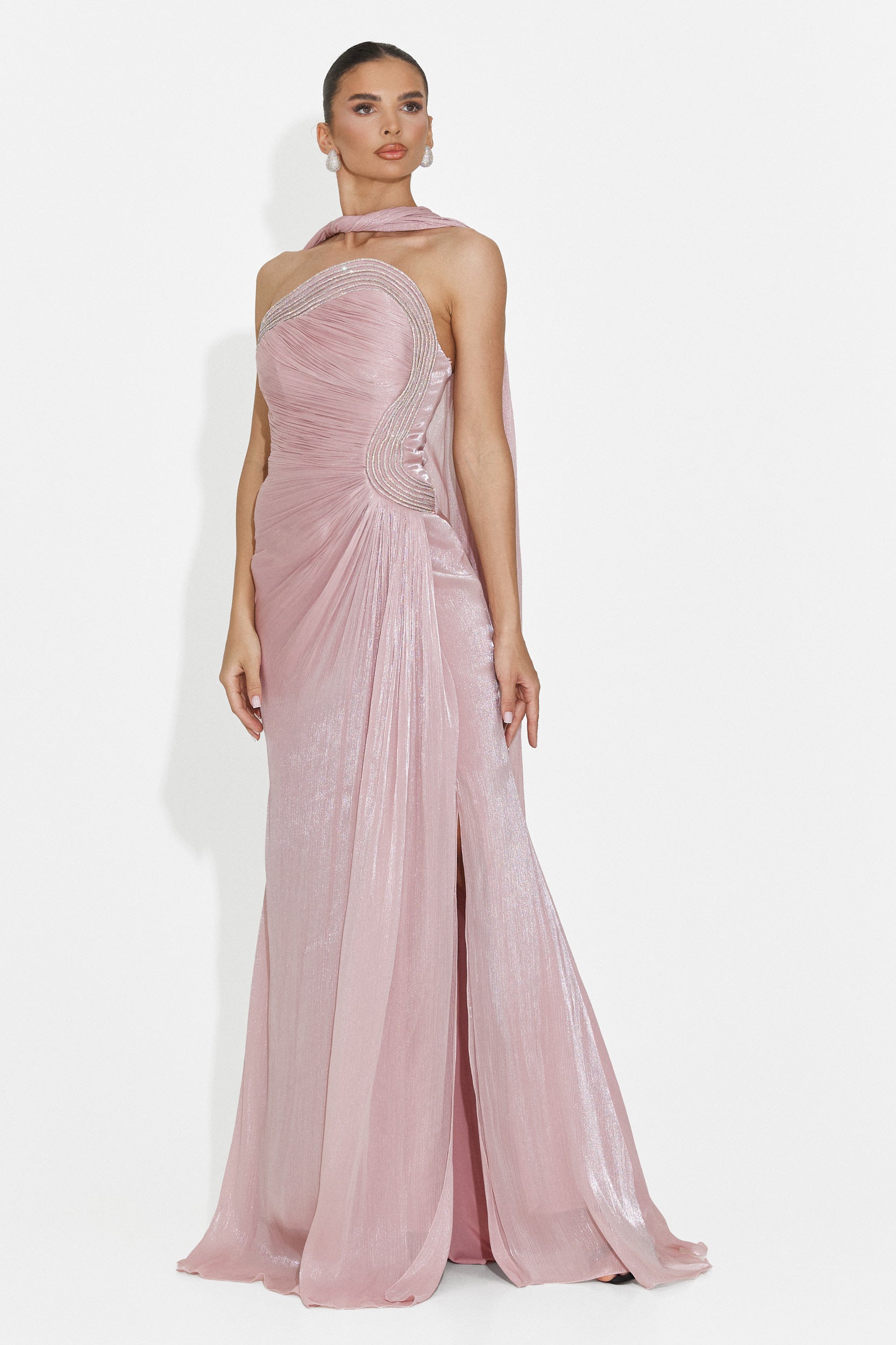 Rochie dama lunga roz Moritz Bogas
