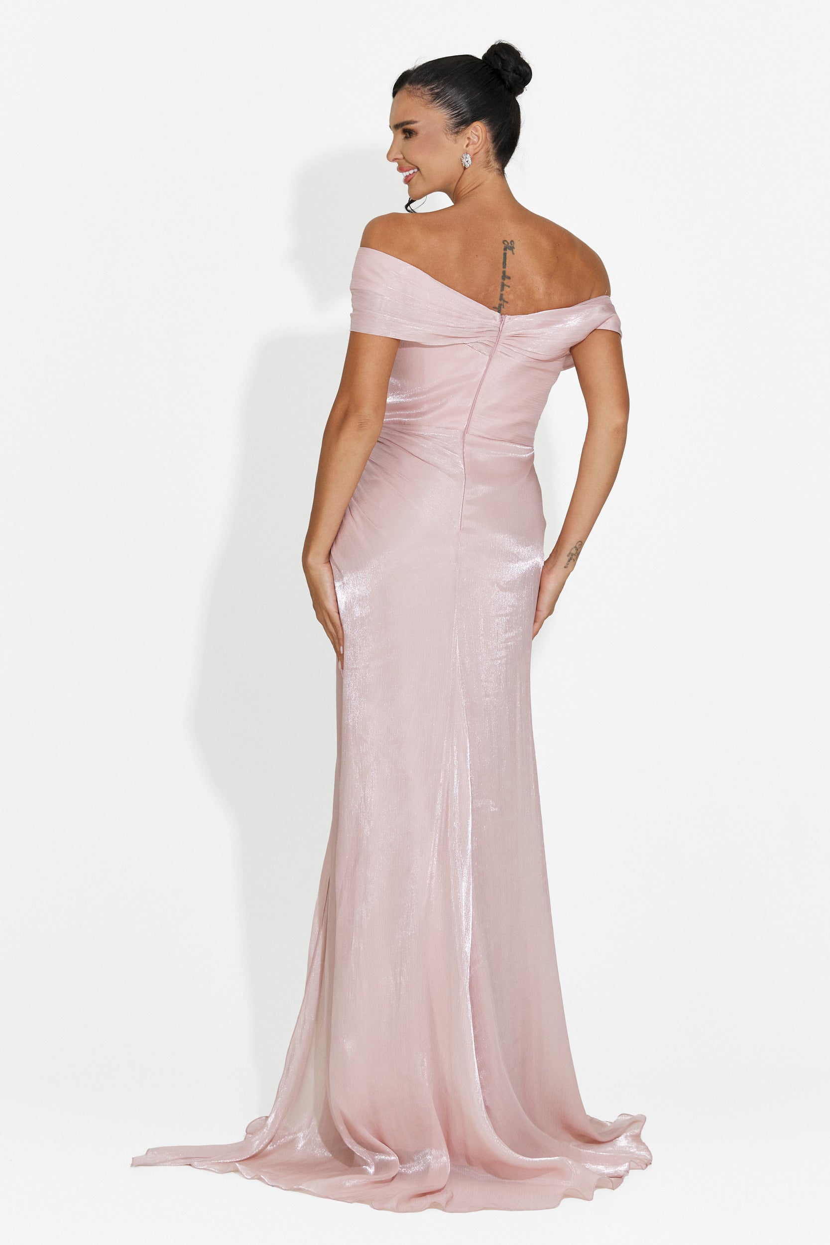 Rochie dama lunga roz Wagner Bogas