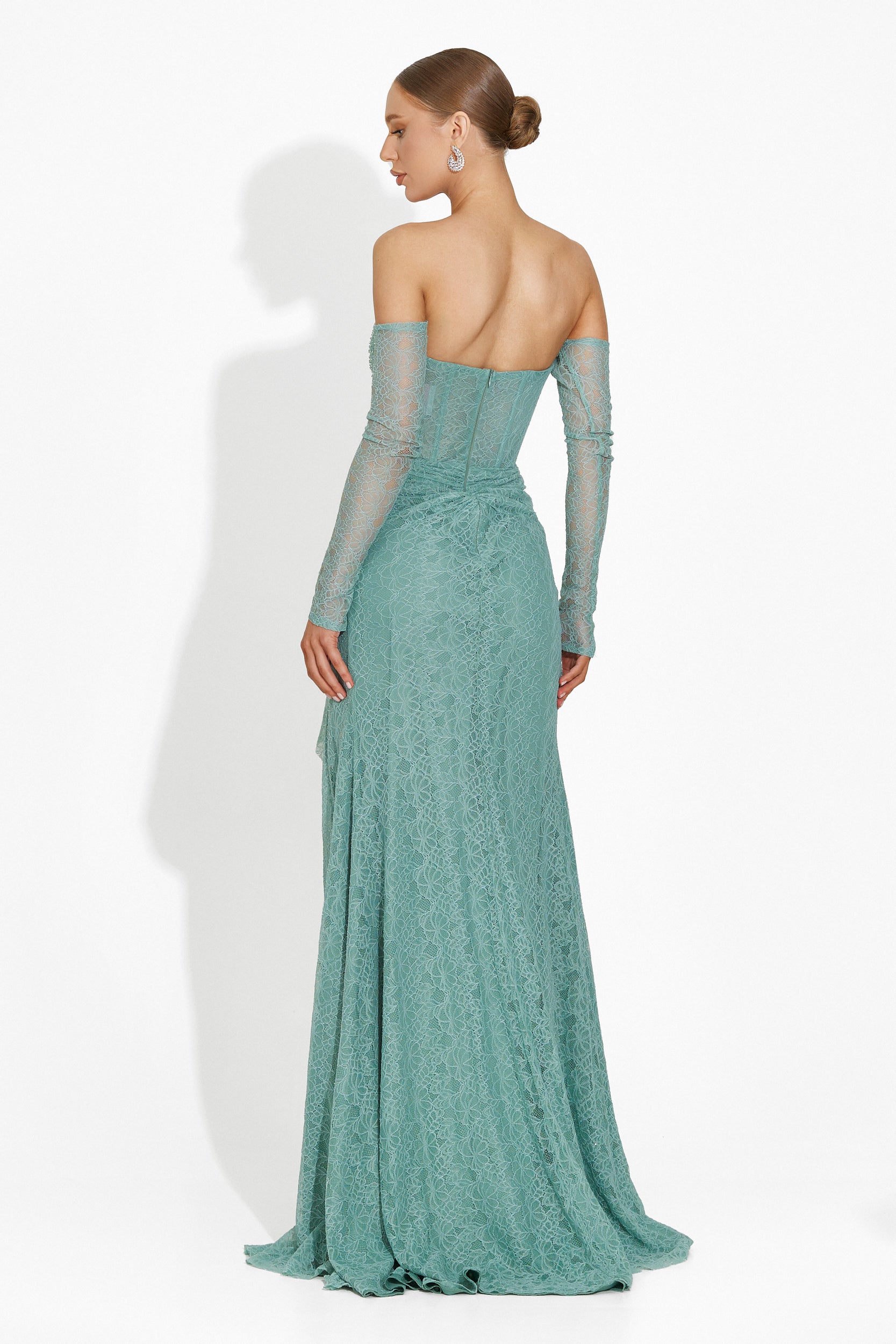 Rochie dama lunga turcoaz Avila Bogas