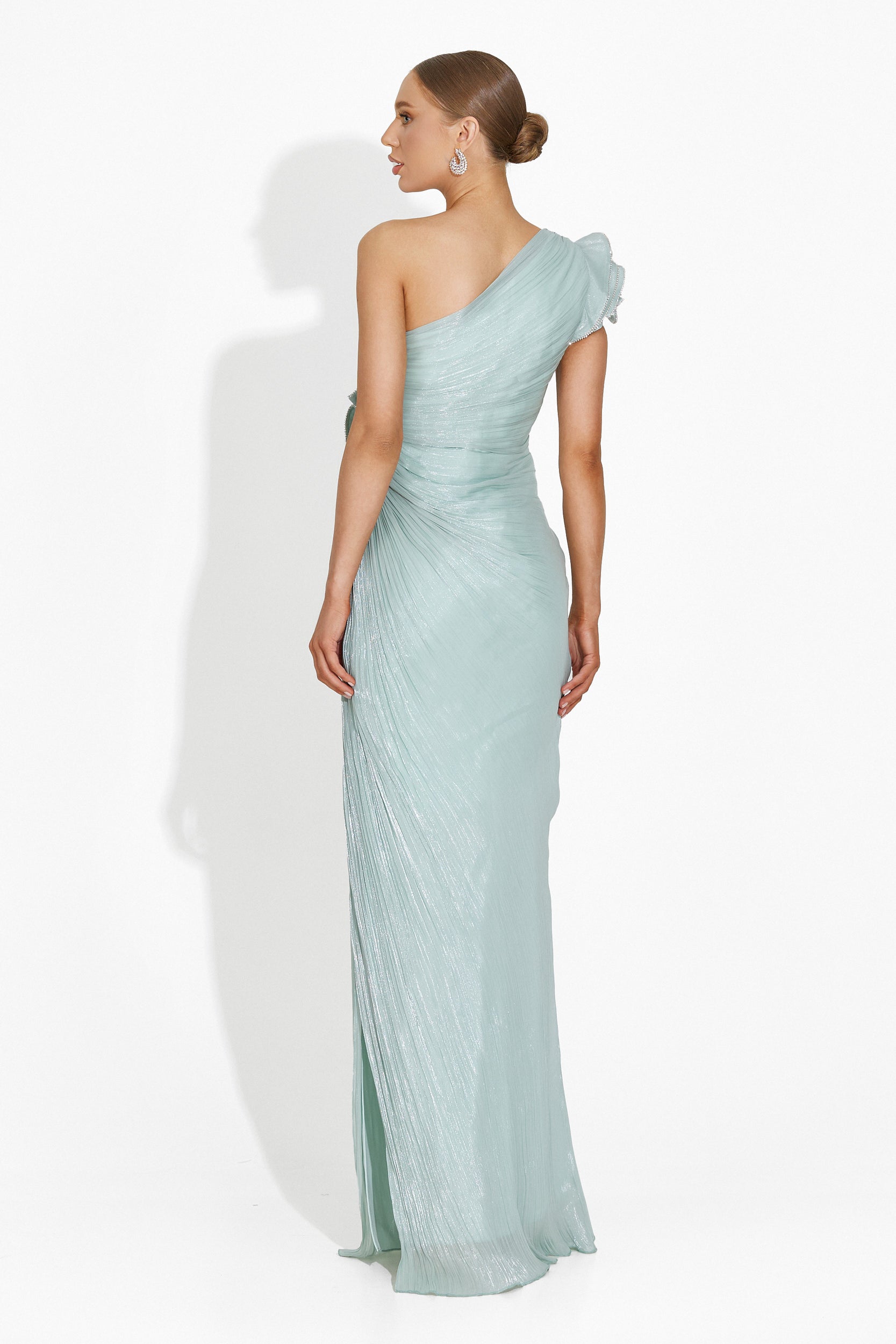 Turquoise long dress for women Estefana Bogas