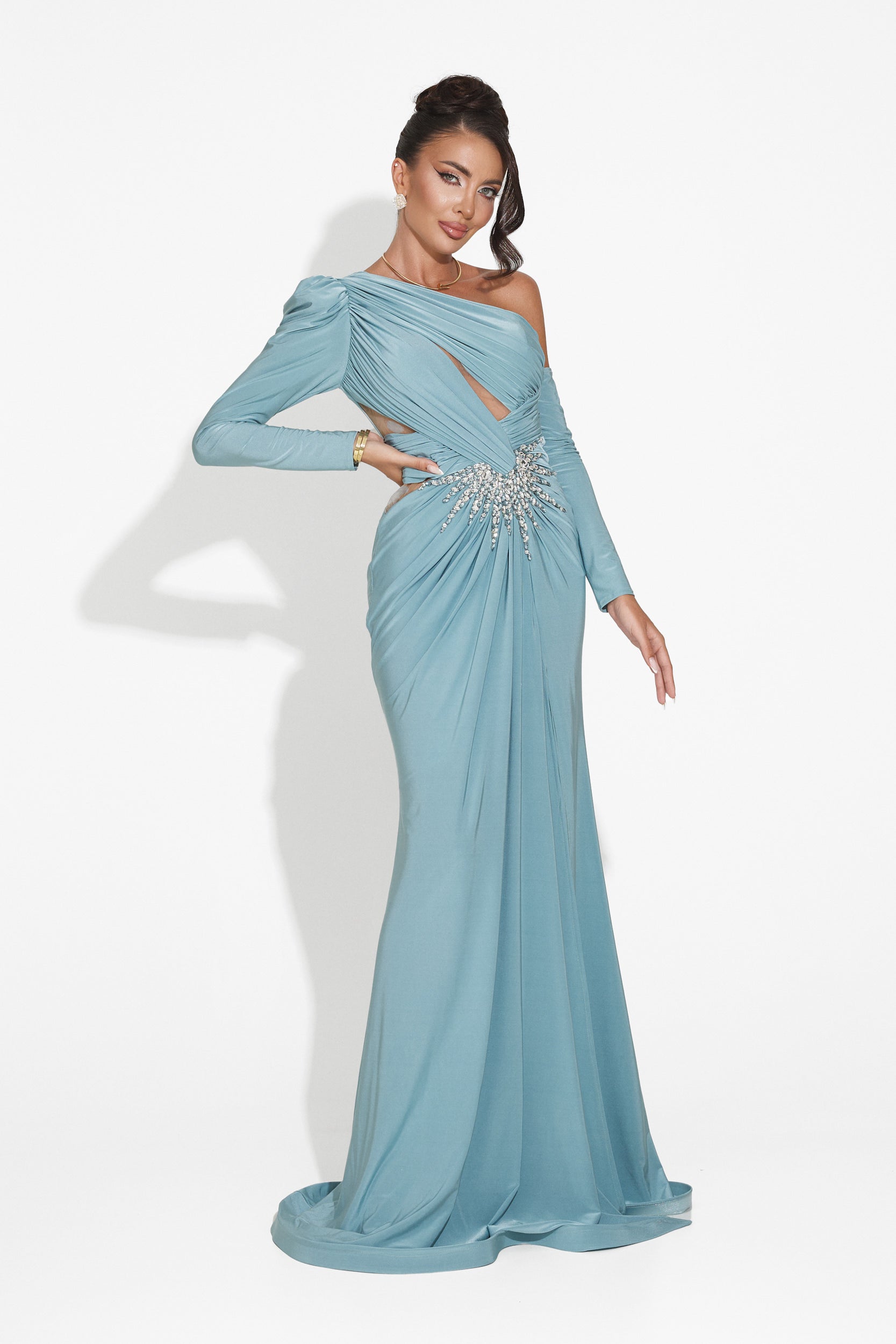 Rochie dama lunga turcoaz Feneta Bogas