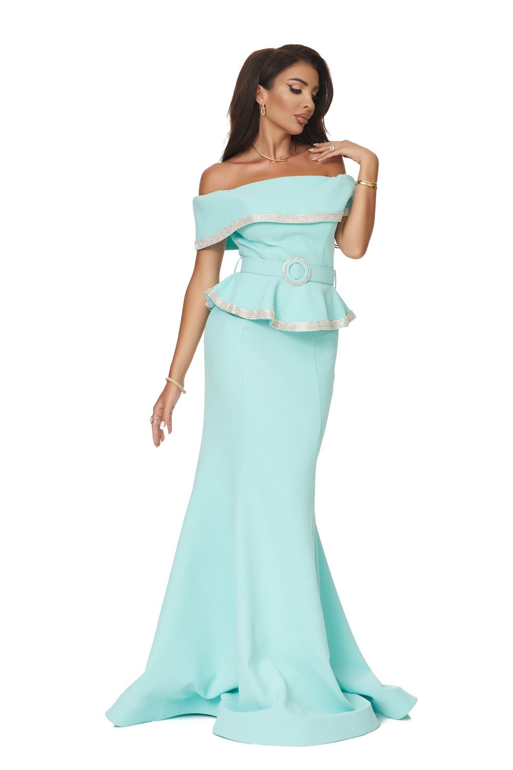 Rochie dama lunga turcoaz Vites Bogas