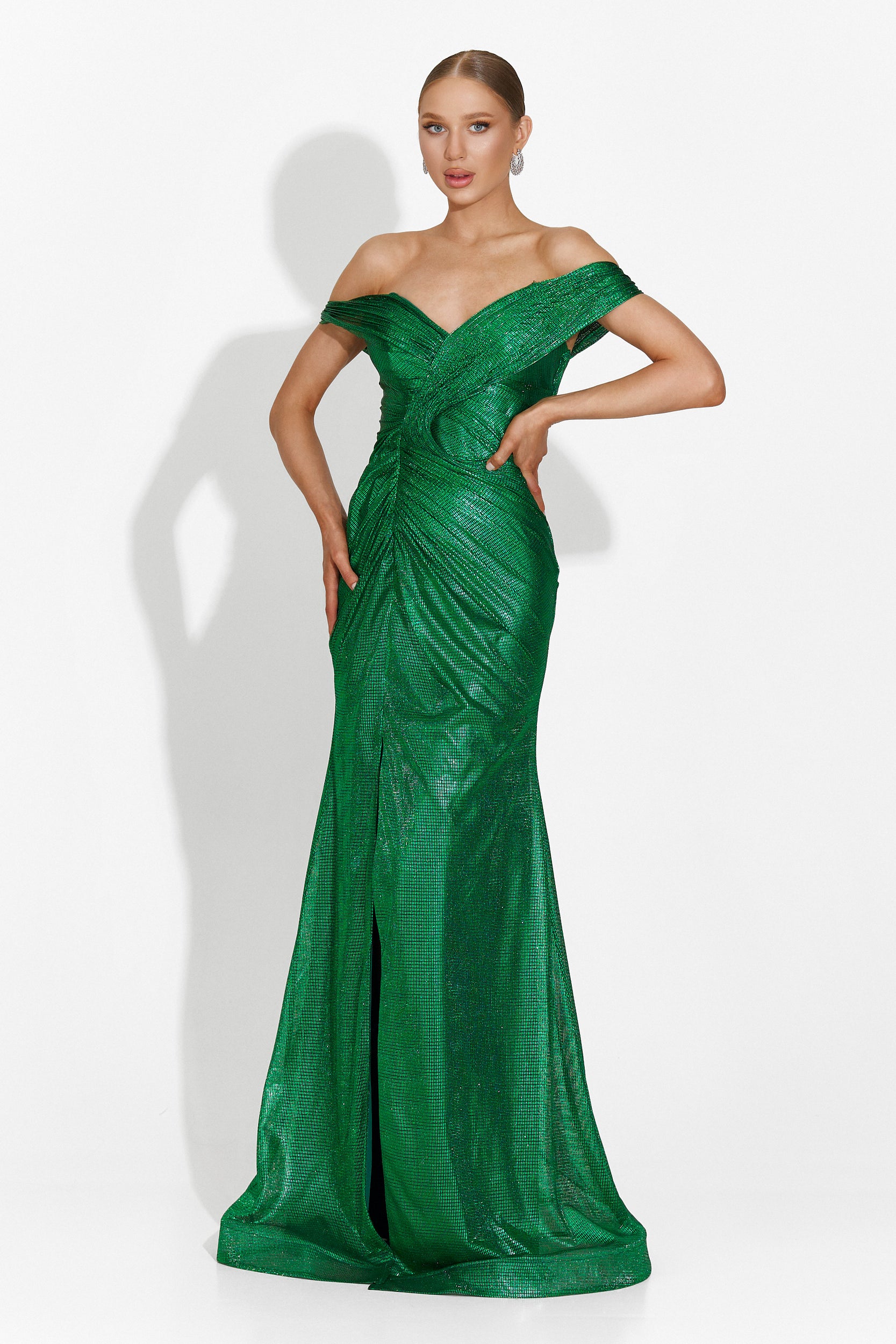 Green long dress for women Stephane Bogas