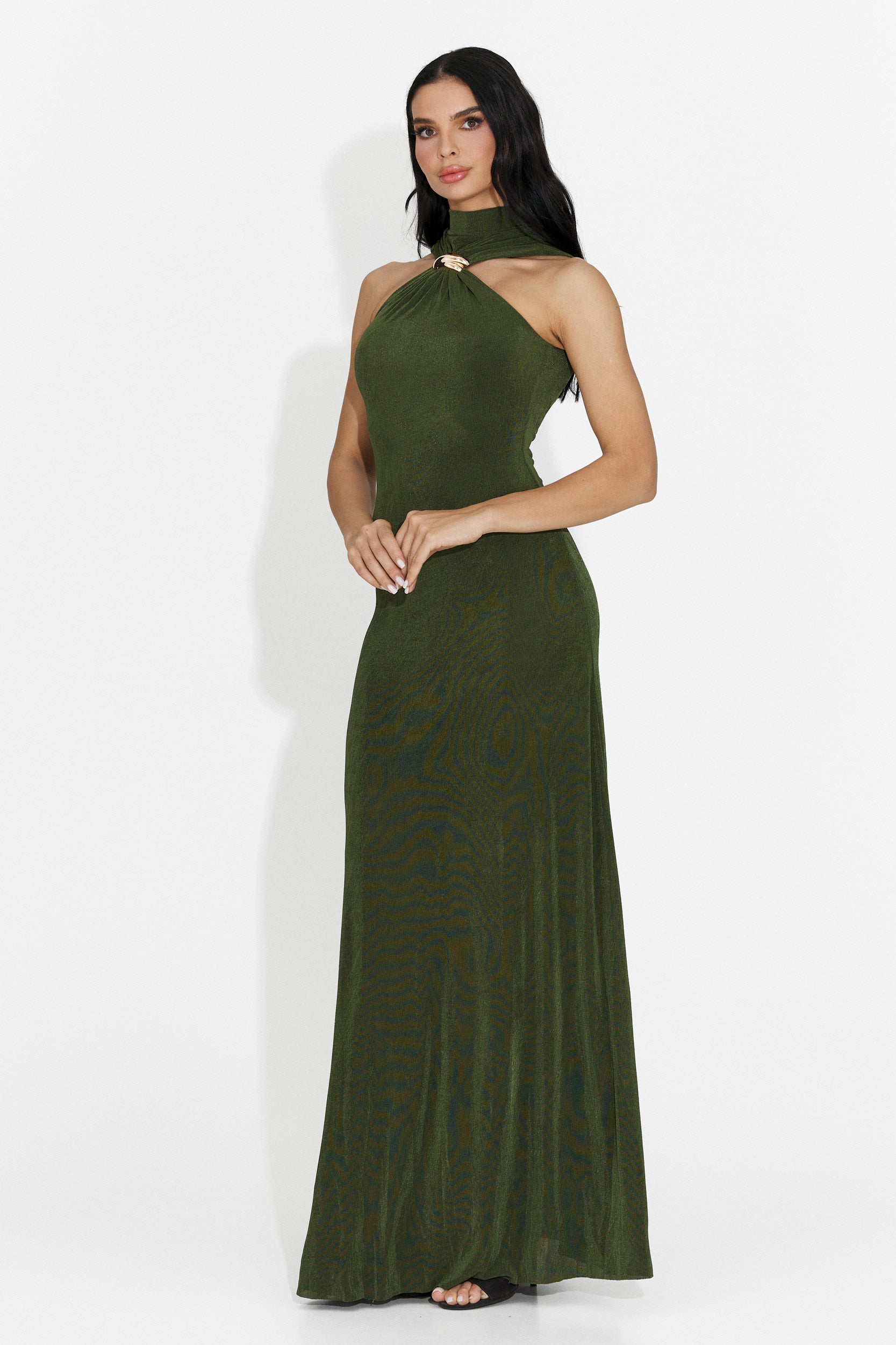 Rochie dama lunga verde Alecsona Bogas