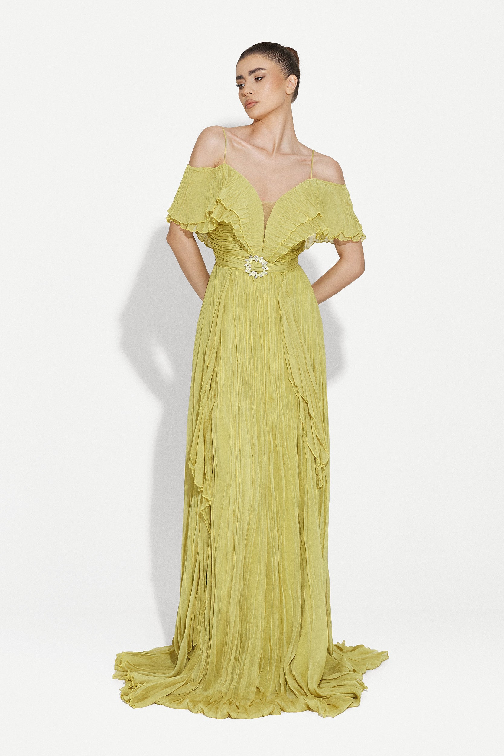 Long green dress for women Alita Bogas