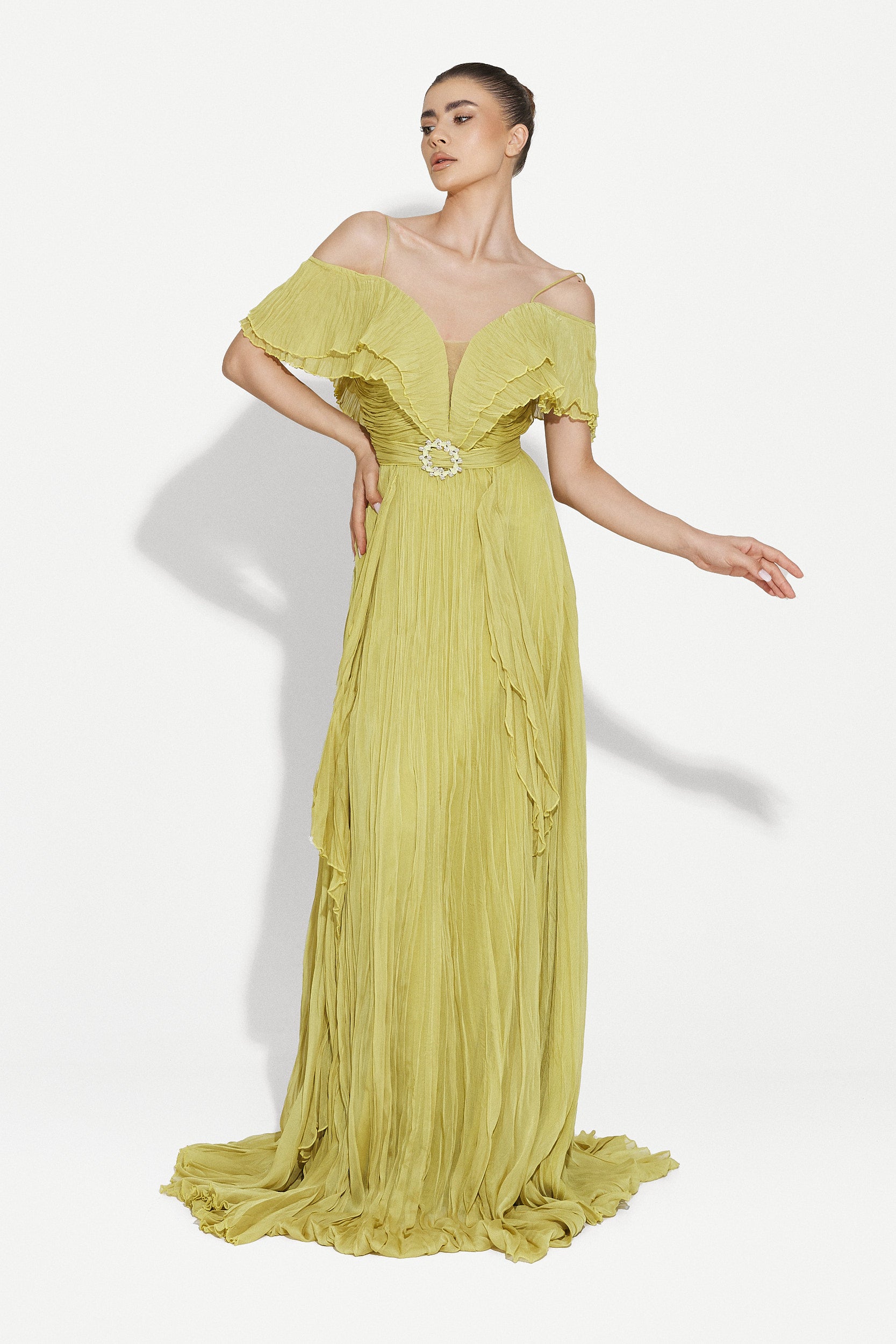 Long green dress for women Alita Bogas