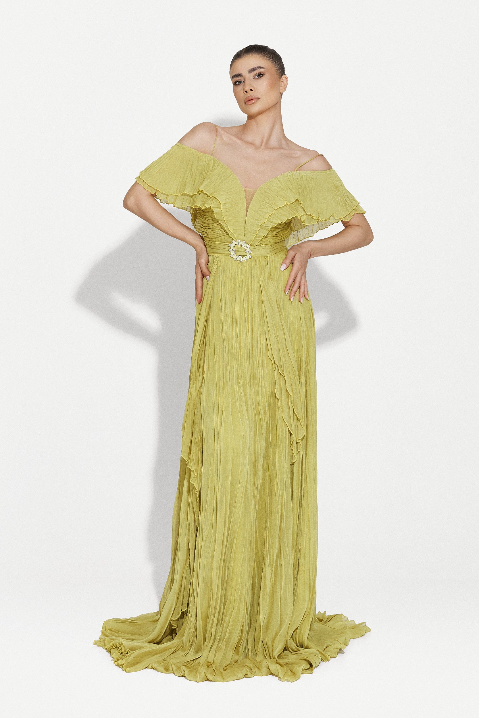 Long green dress for women Alita Bogas