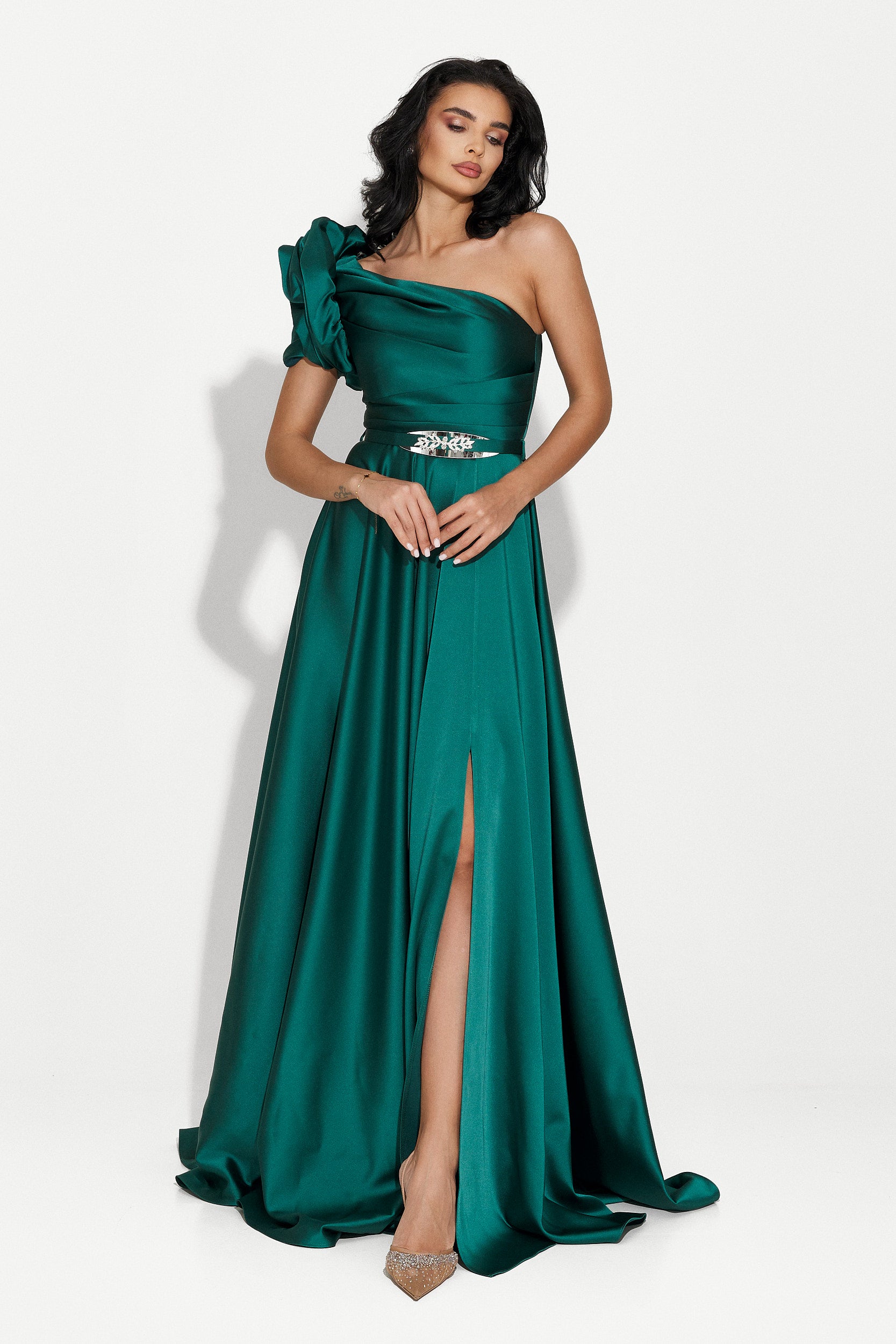 Long green dress for women Cimone Bogas