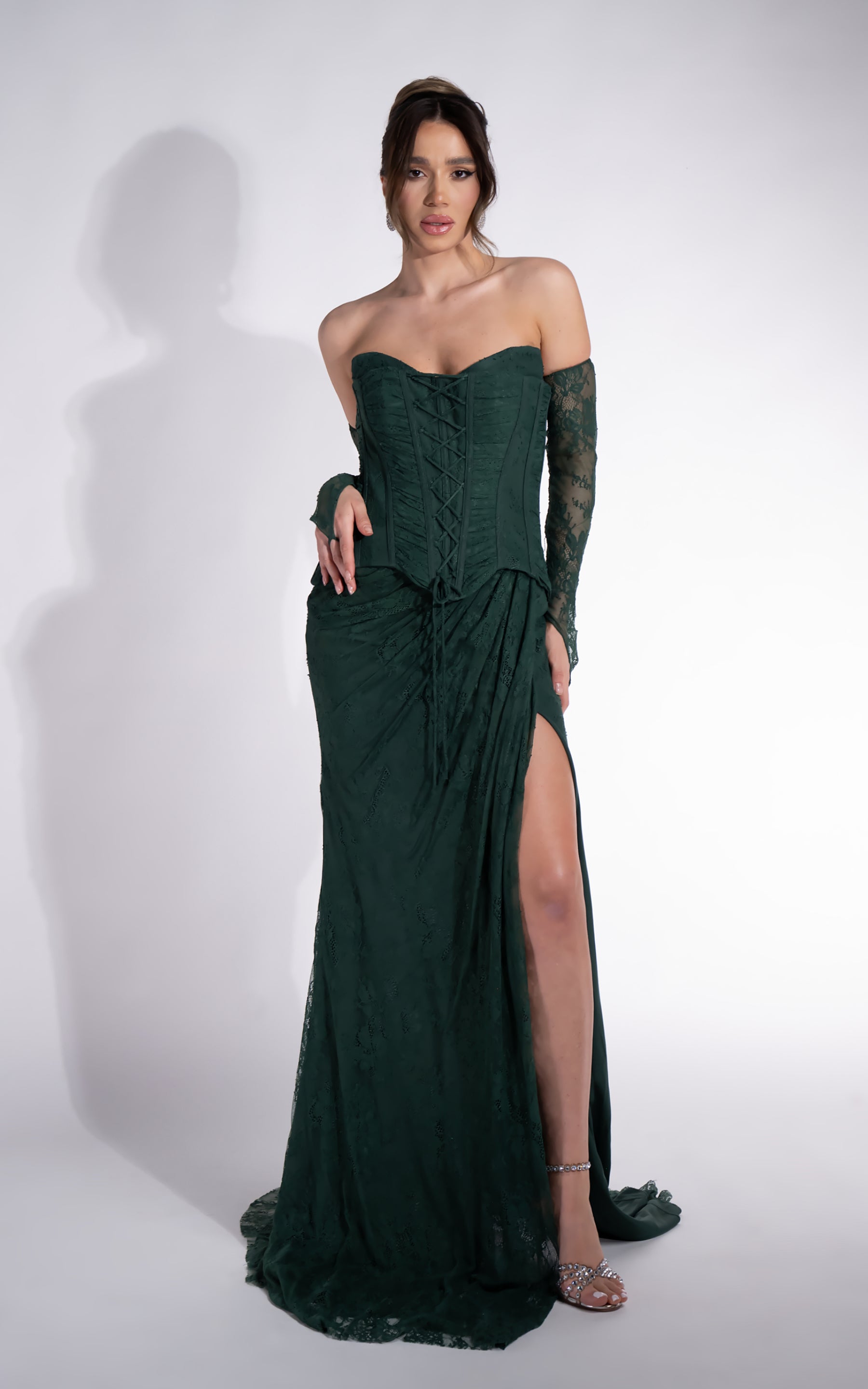 Rochie dama lunga verde Frezya Bogas