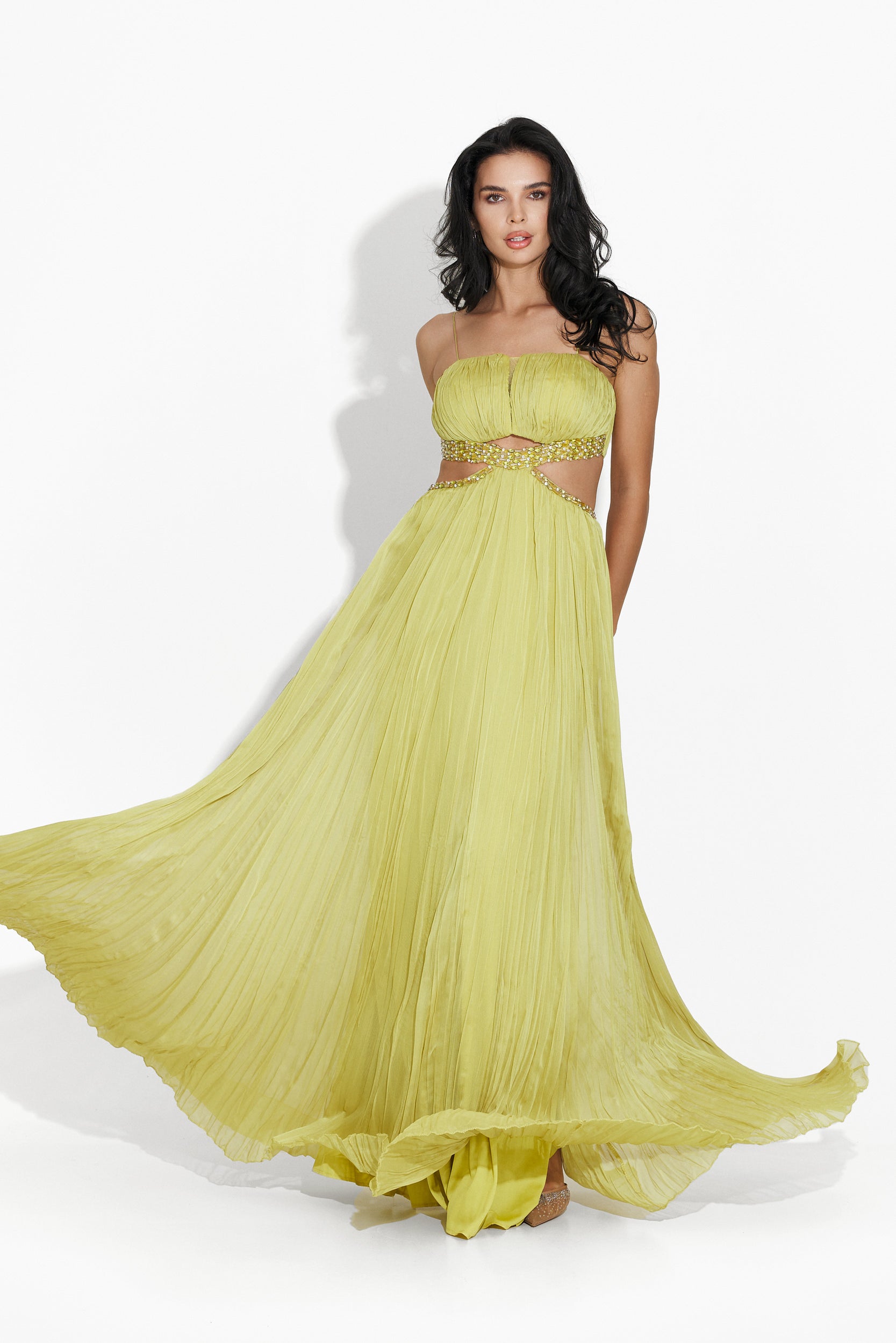 Rochie dama lunga verde Lalania Bogas