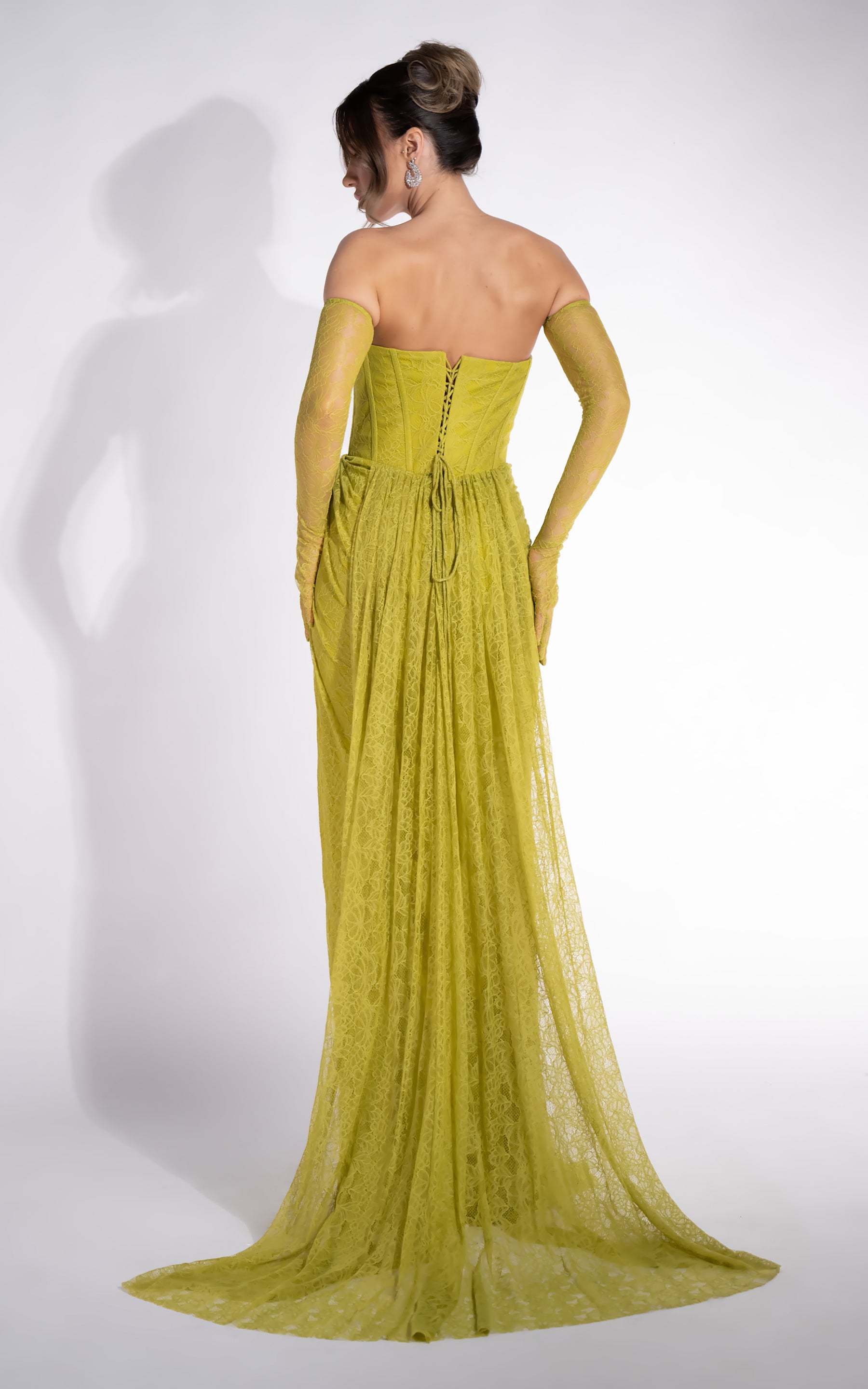 Rochie dama lunga verde lime Sadye Bogas