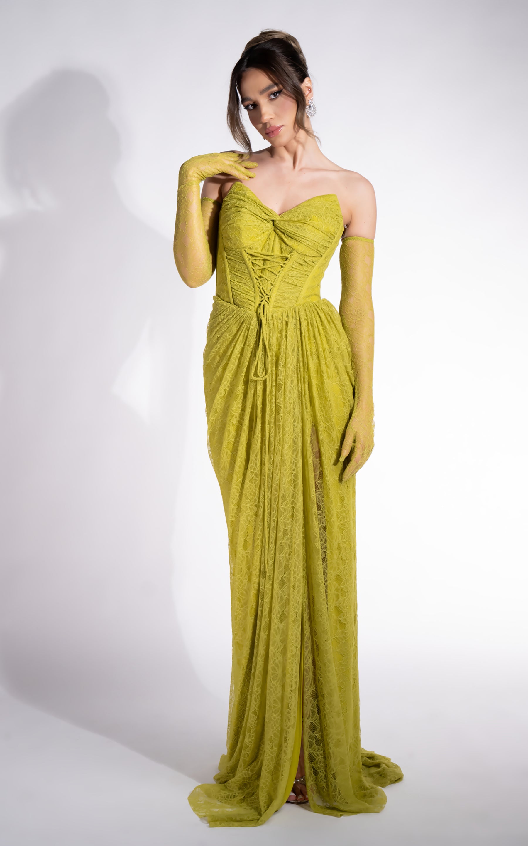 Rochie dama lunga verde lime Sadye Bogas