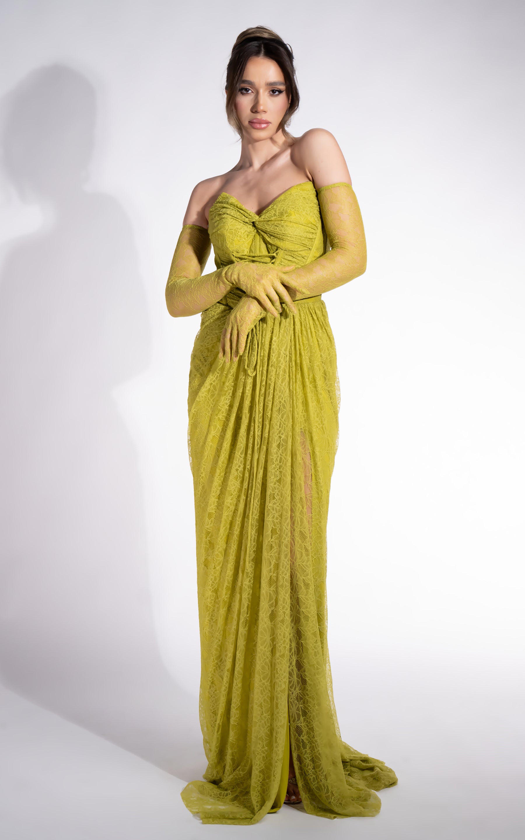 Rochie dama lunga verde lime Sadye Bogas