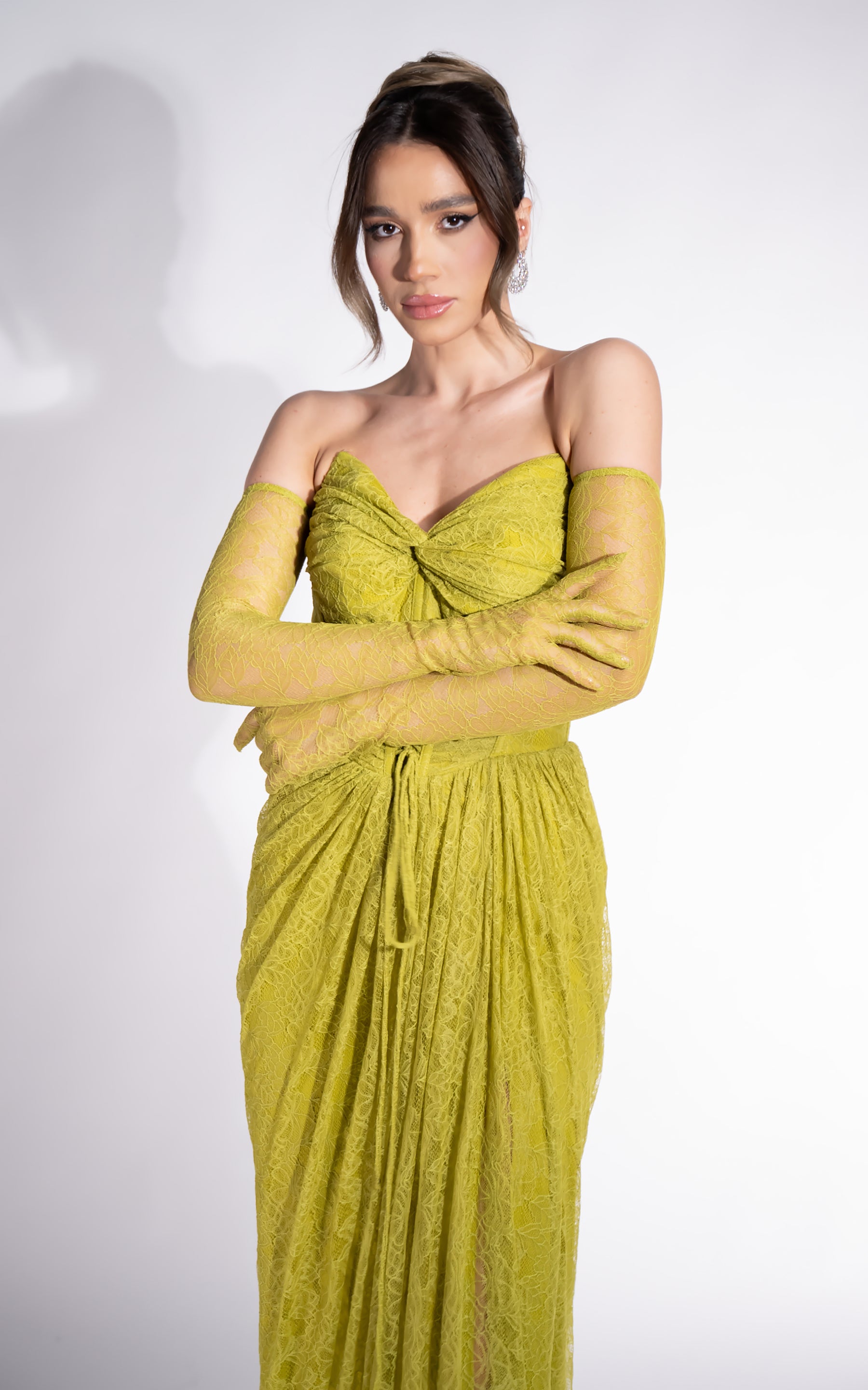 Rochie dama lunga verde lime Sadye Bogas
