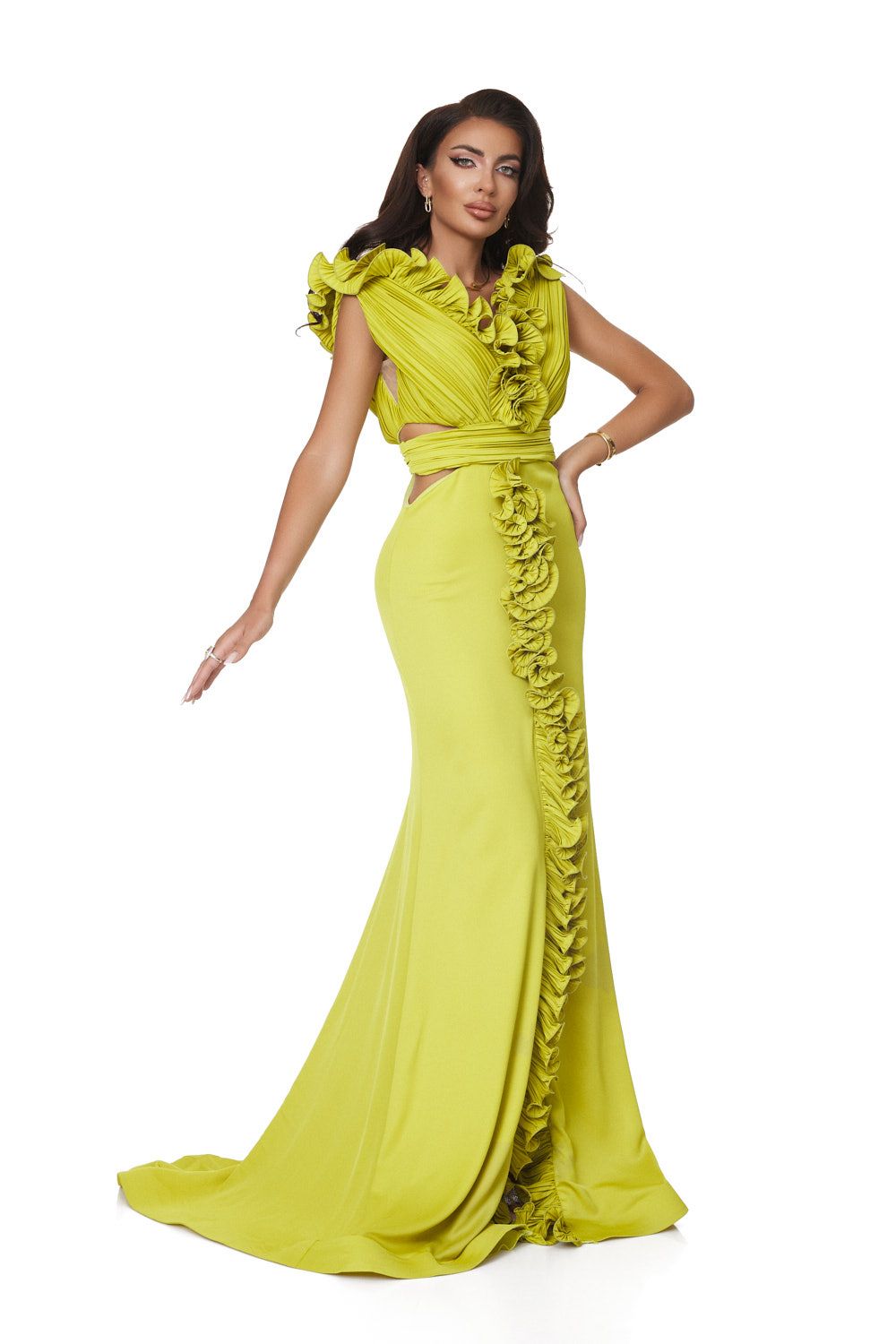 Rochie dama lunga verde lime Zapissa Bogas