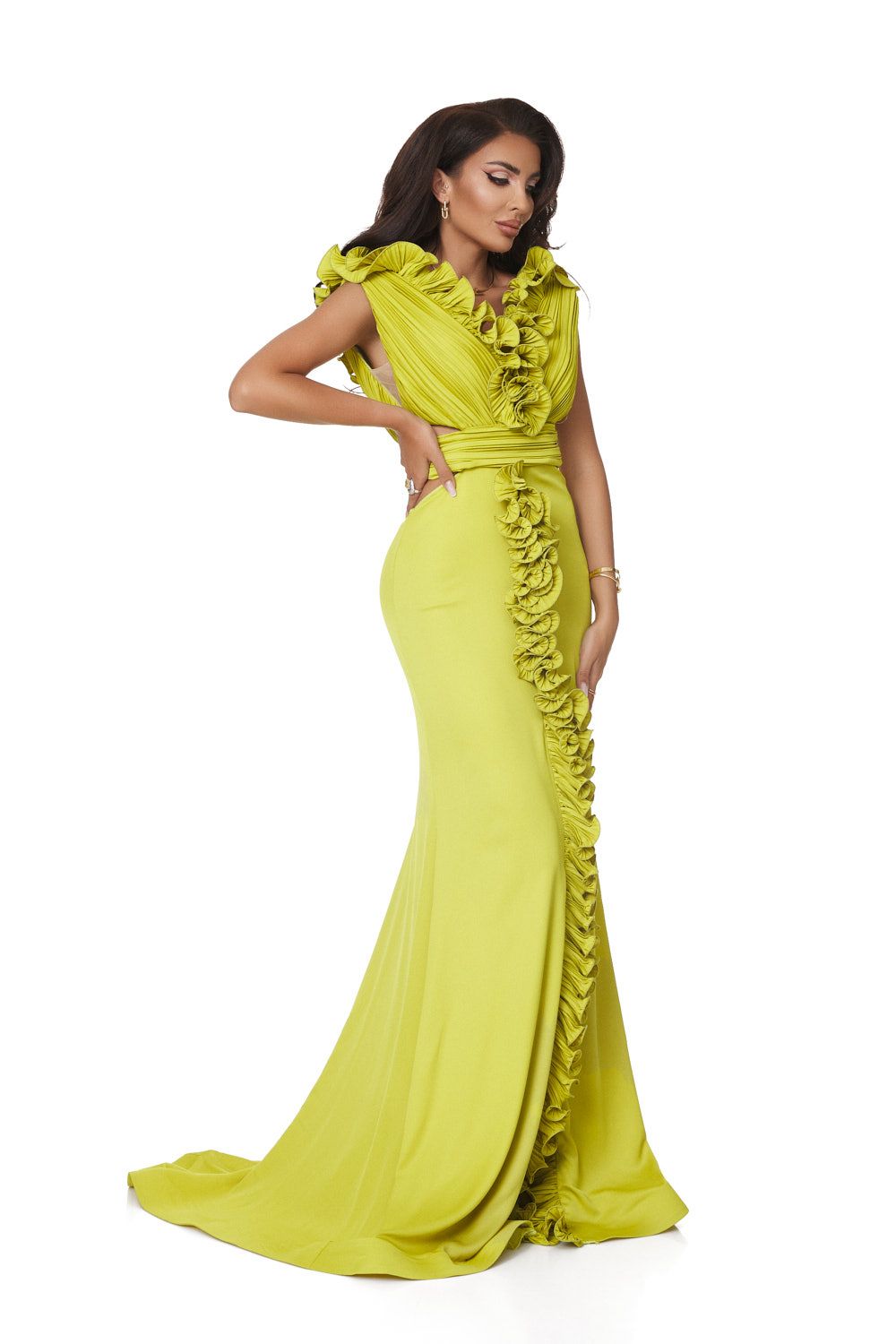 Rochie dama lunga verde lime Zapissa Bogas
