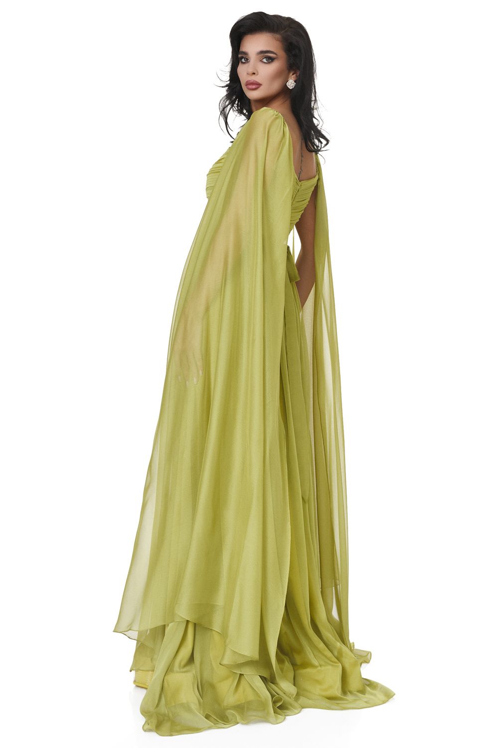 Manasita Bogas green long dress for ladies