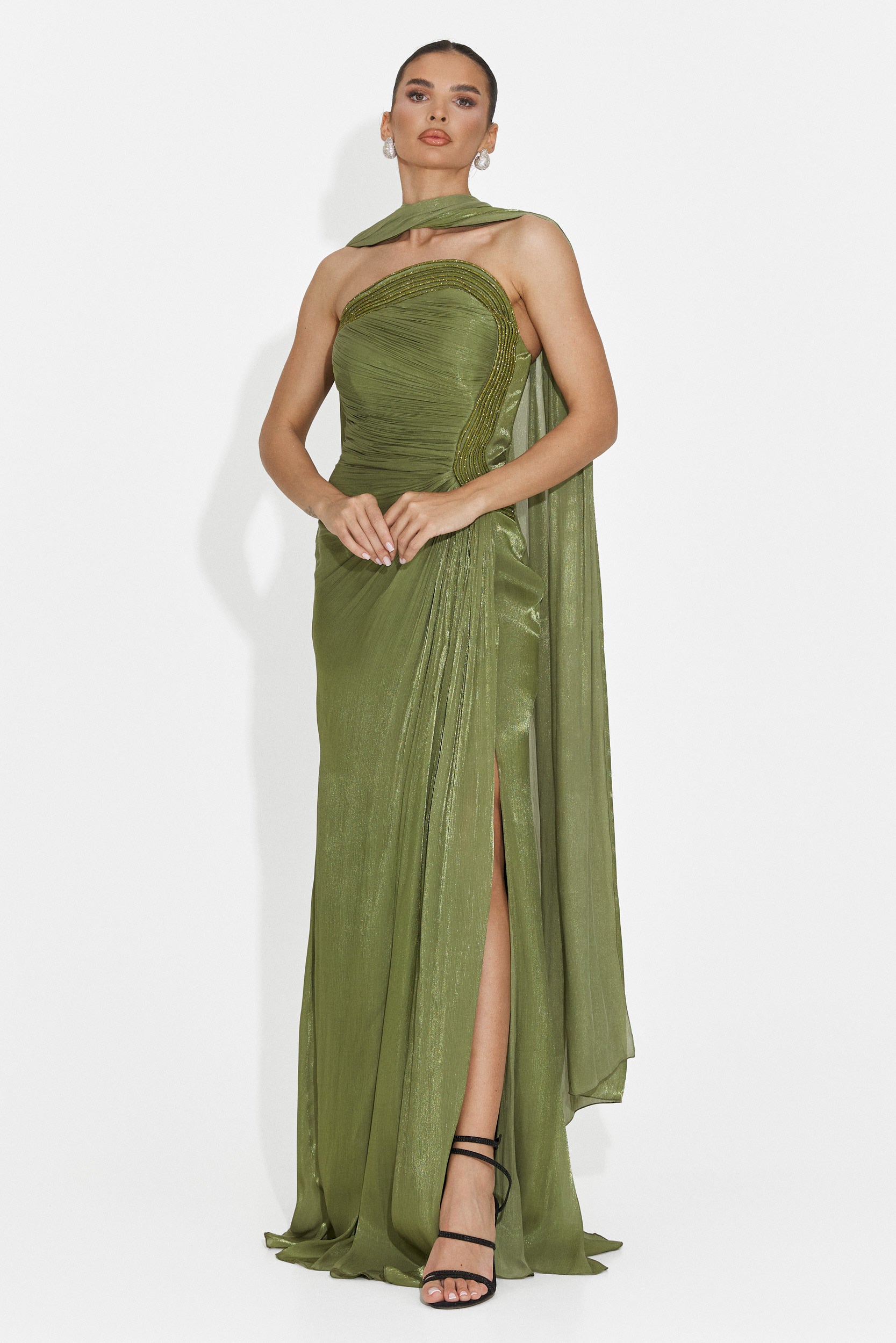 Rochie dama lunga verde Moritz Bogas