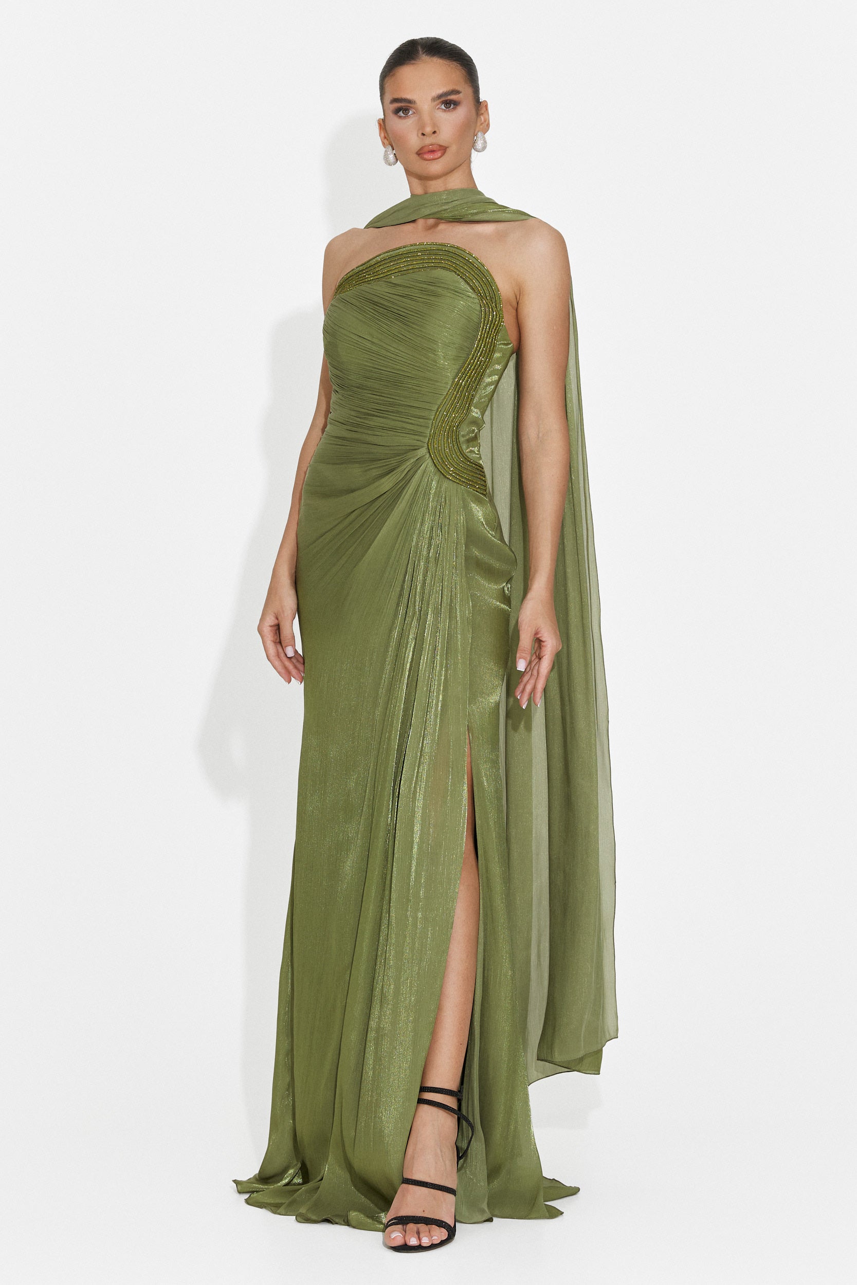 Rochie dama lunga verde Moritz Bogas
