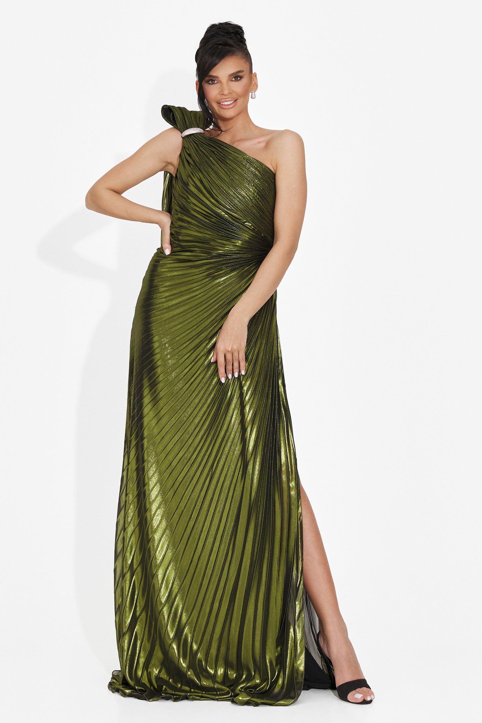Rochie dama lunga verde Rabiela Bogas