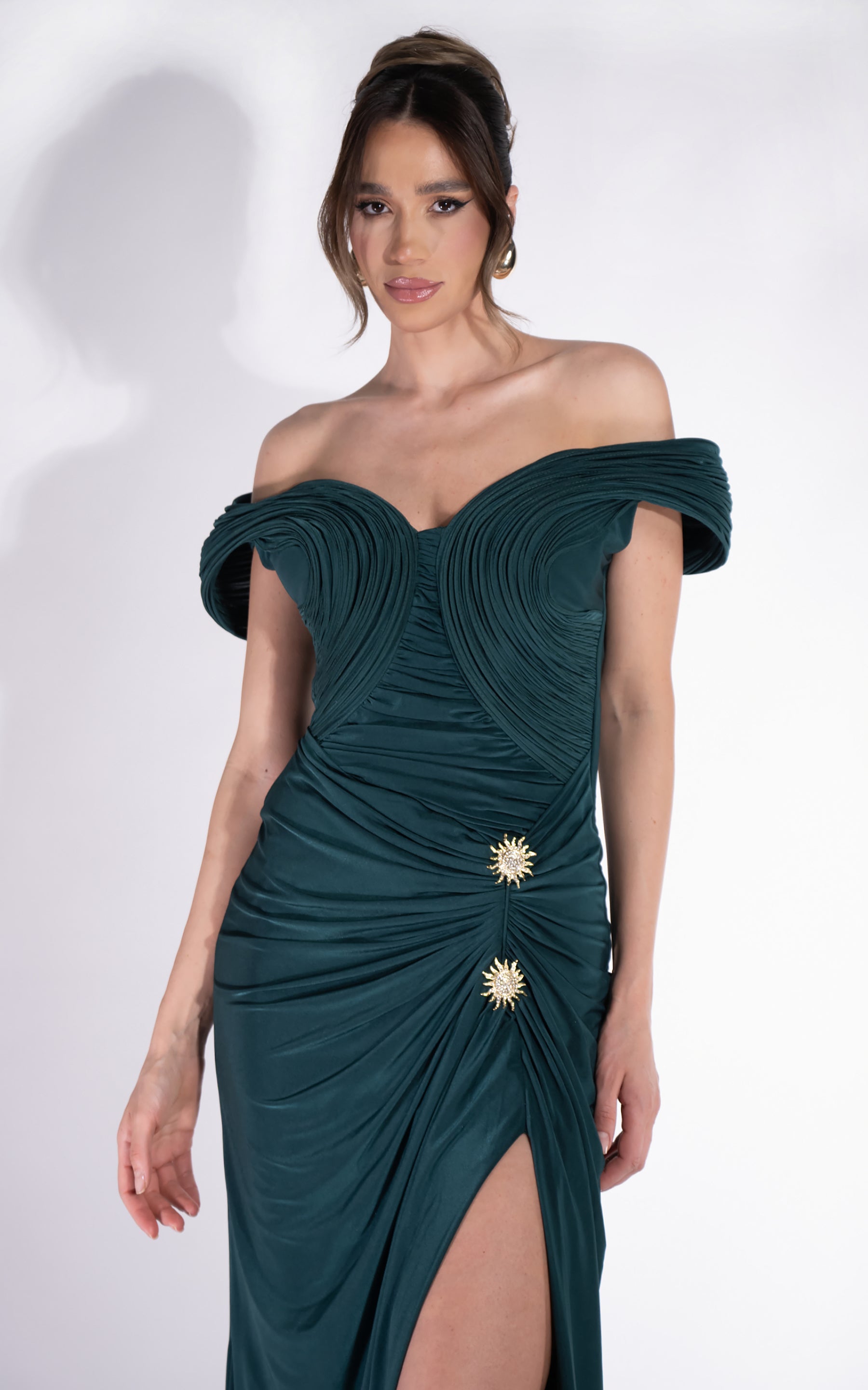 Rochie dama lunga verde Radiancia Bogas