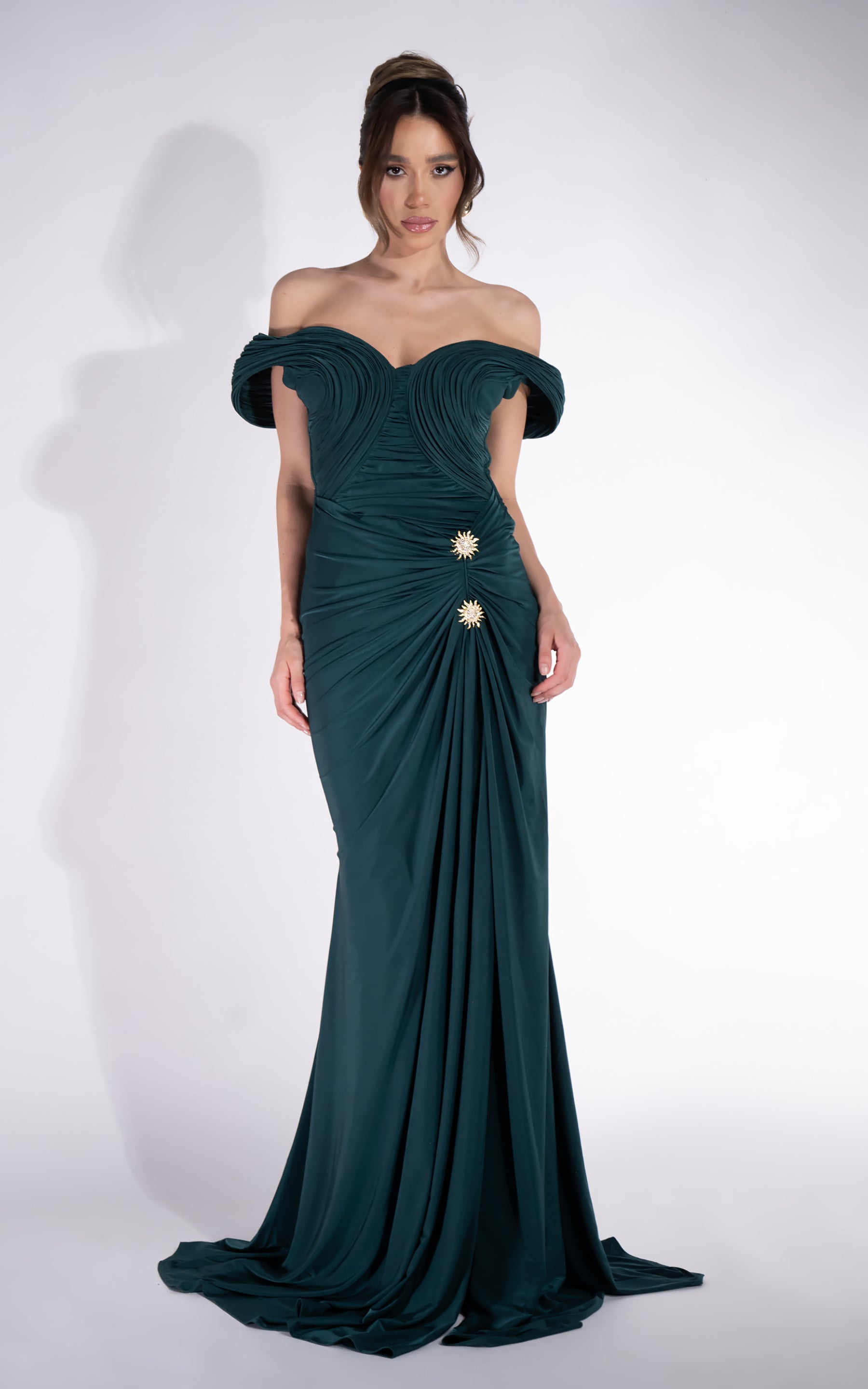 Rochie dama lunga verde Radiancia Bogas