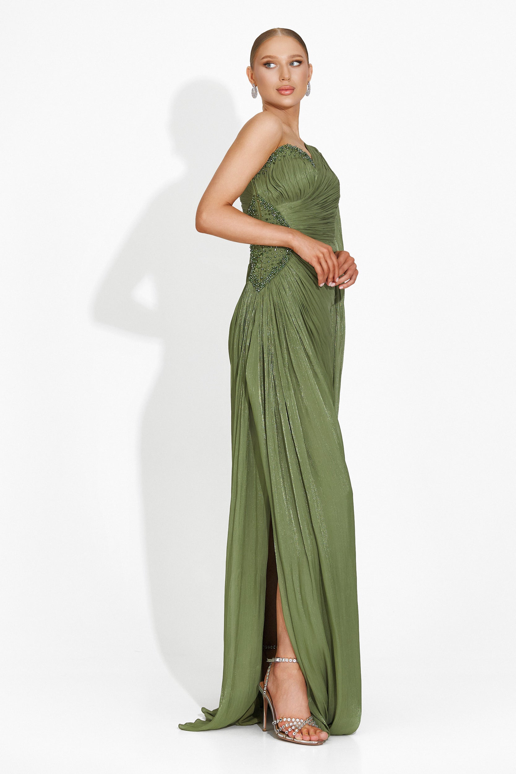 Rochie dama lunga verde Rosamona Bogas