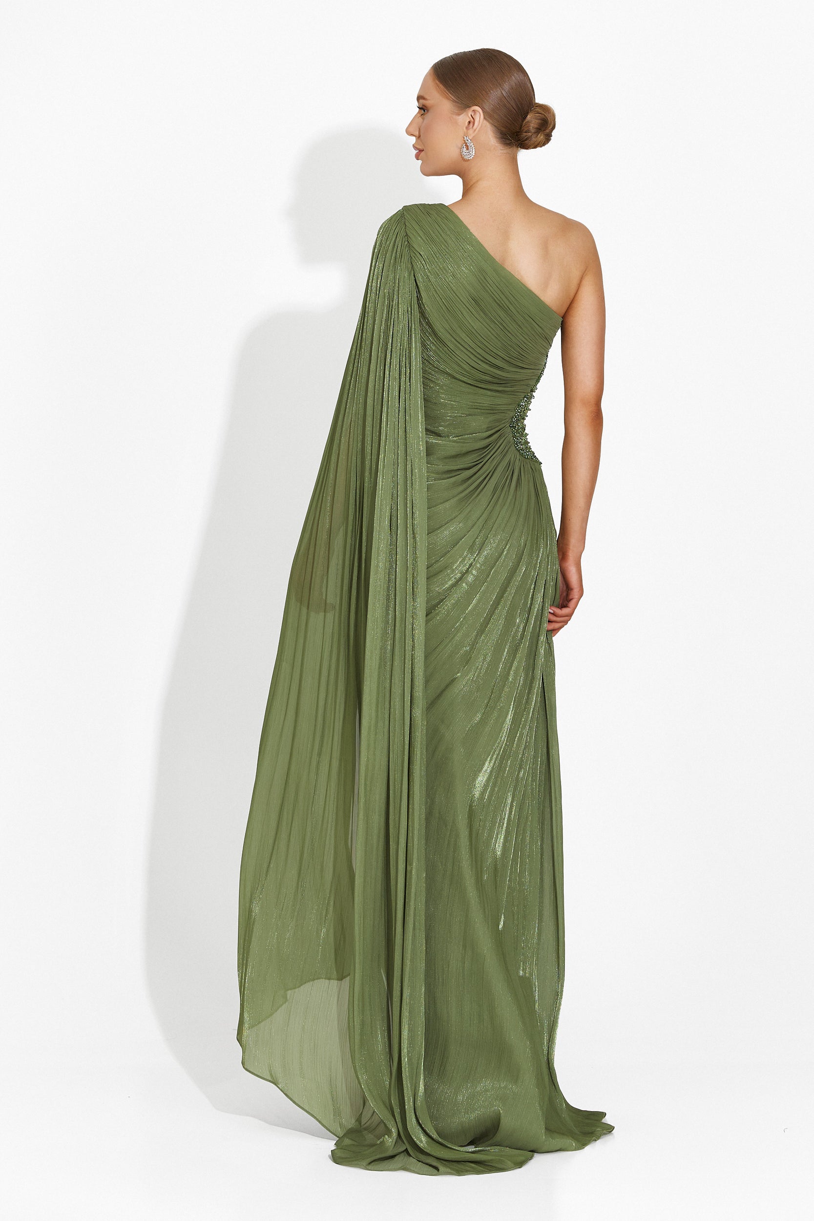 Rochie dama lunga verde Rosamona Bogas