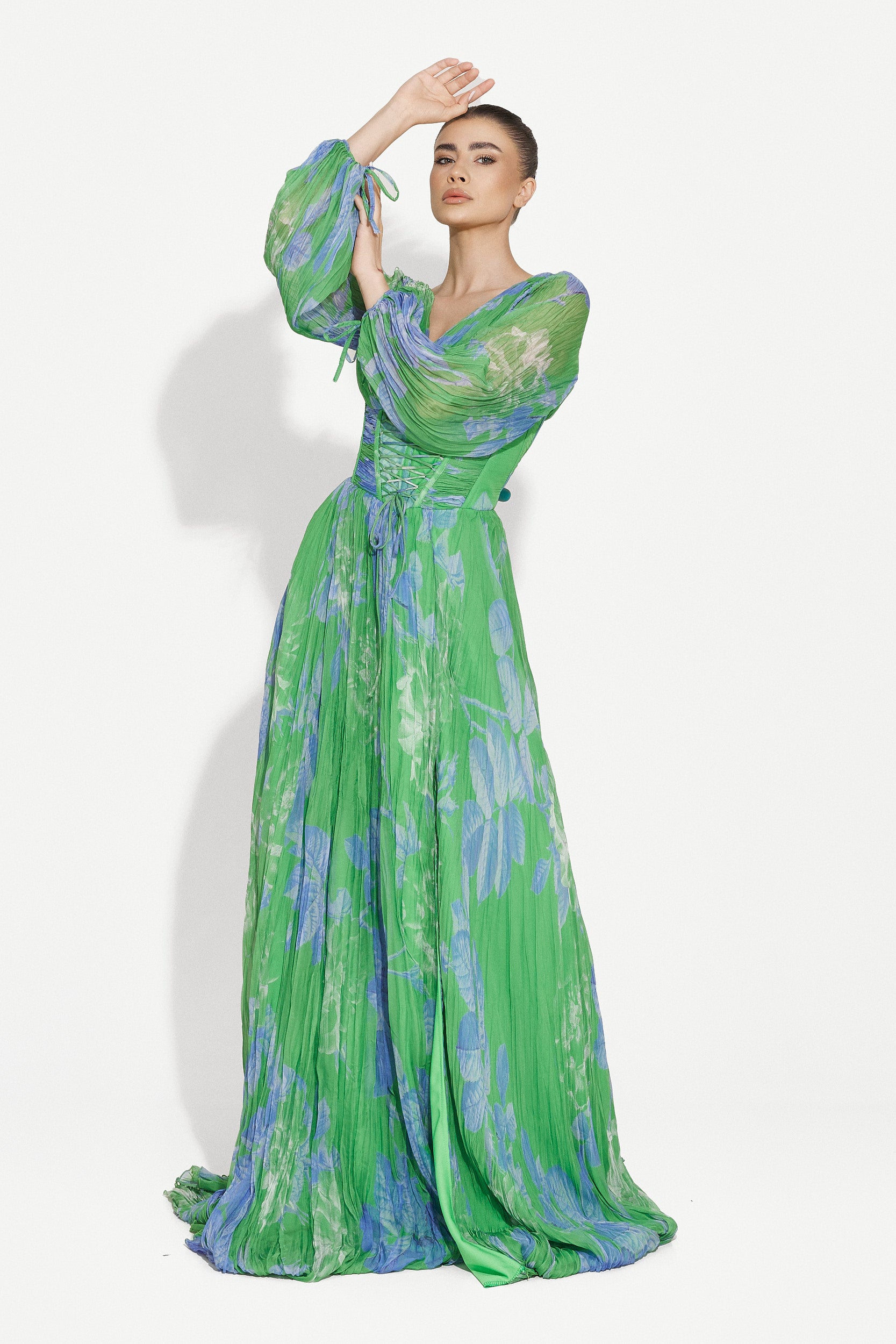 Long green dress for women Sintia Bogas